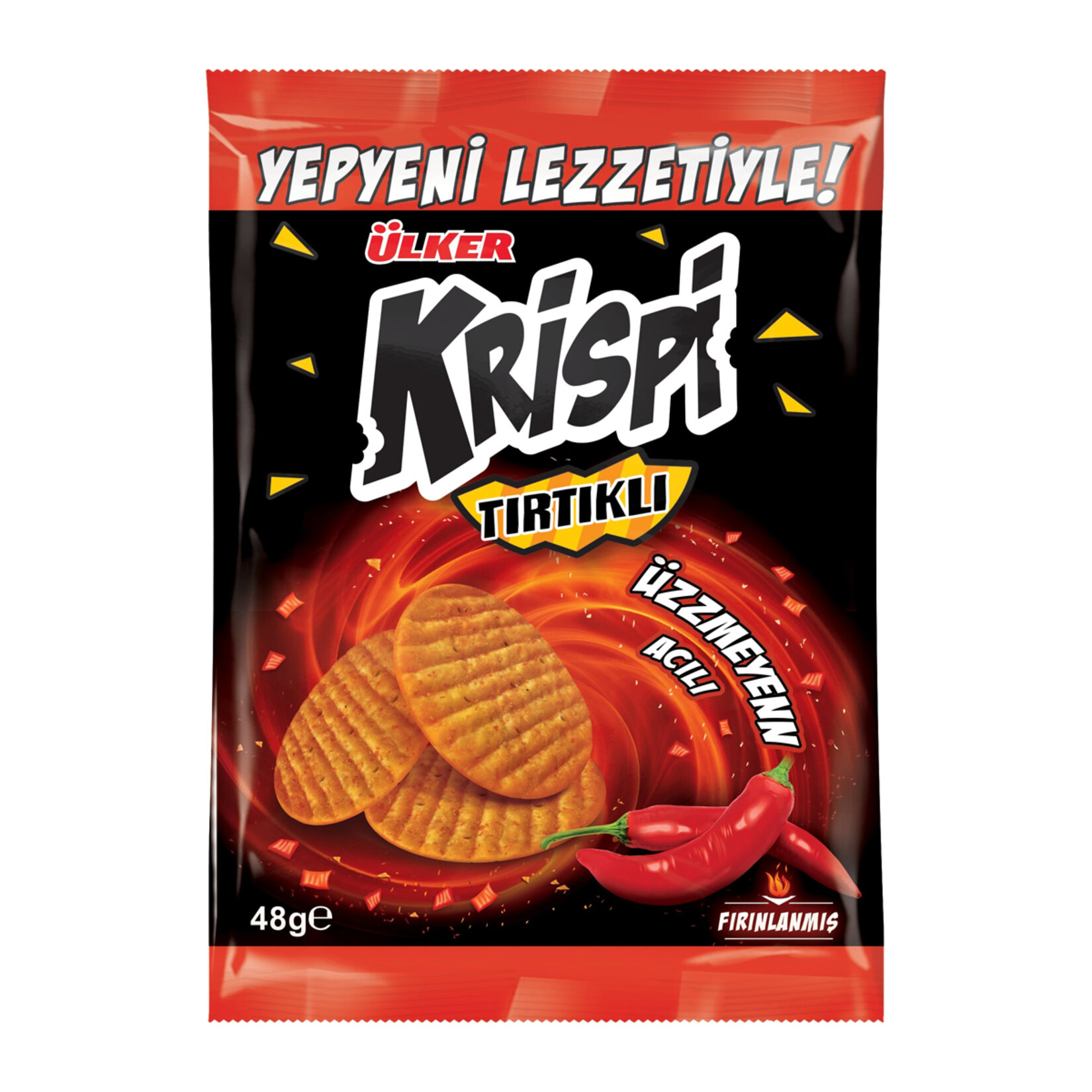 Ülker Krispi Tırtıklı Acılı Kraker 48 G