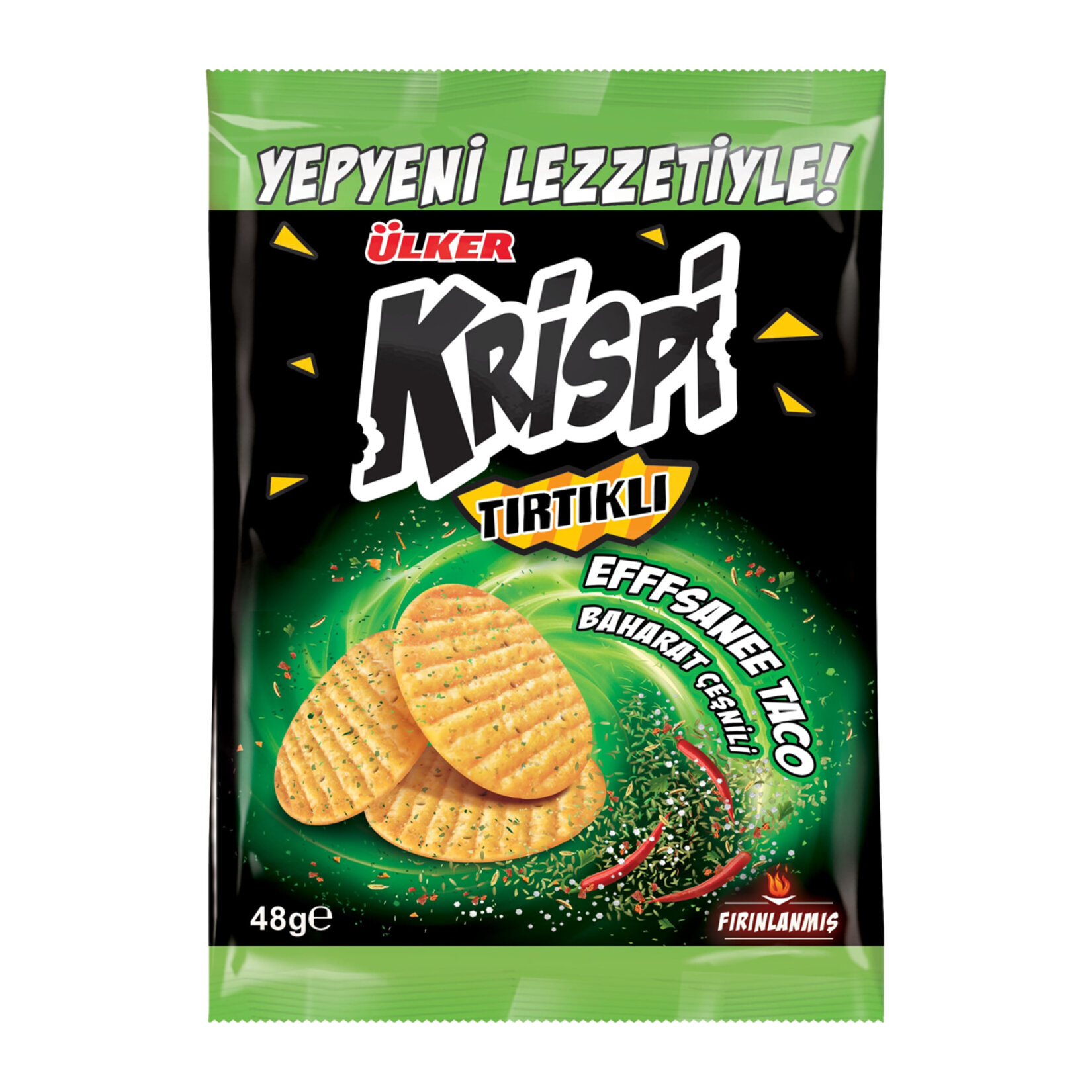Ülker Krispi Tırtıklı Baharatlı 48 G