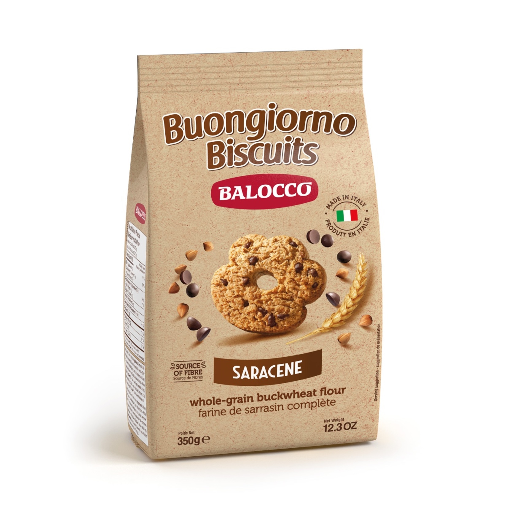 Balocco Saracene Tam Buğdaylı Bitter Çikolatalı Bisküvi 350 G