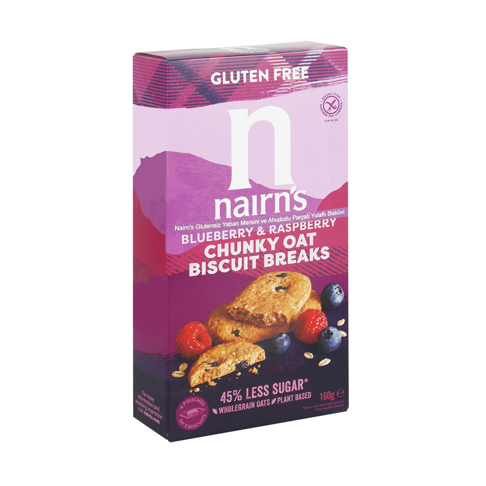 Nairn's Glutensiz Yaban Mersinli & Ahududulu Bisküvi 160 G