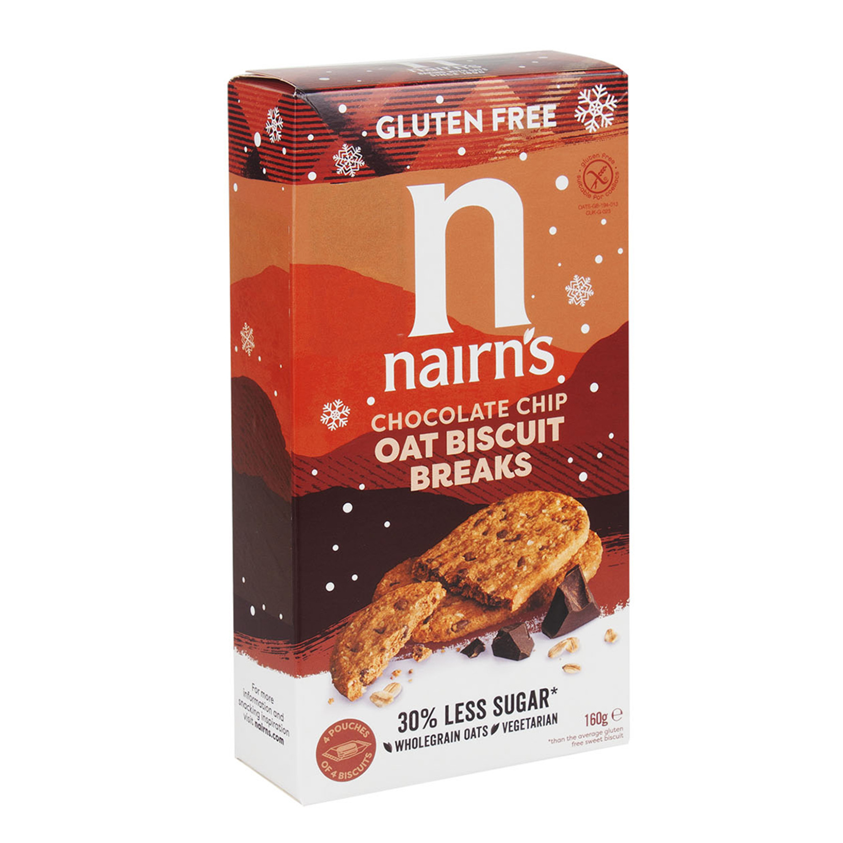 Nairn's Glutensiz Çikolata Parçacıklı Yulaflı Bisküvi 160 G