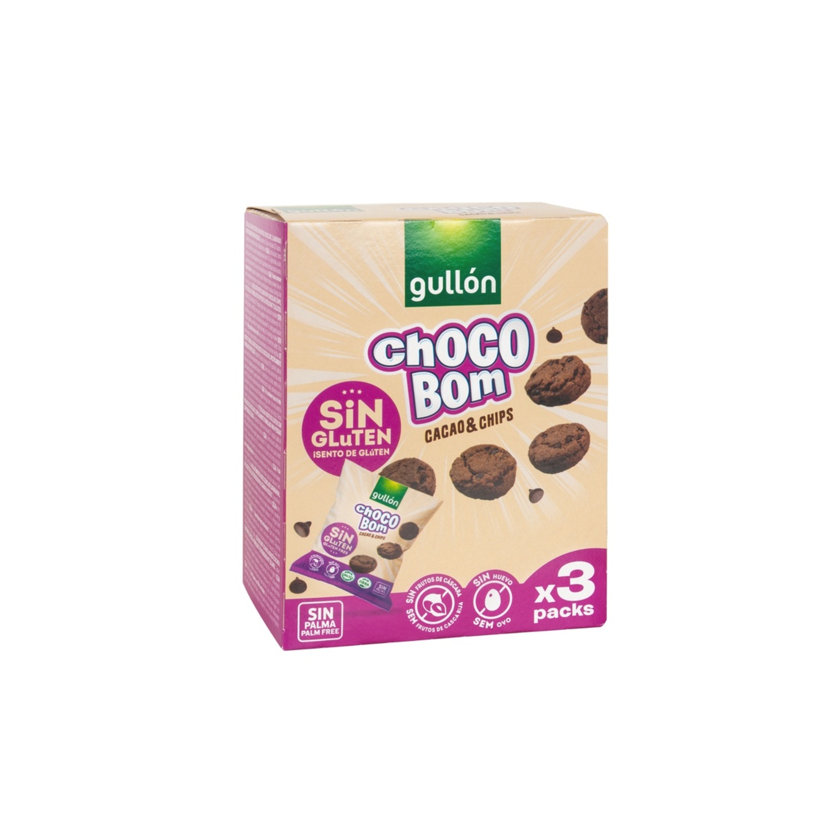 Gullon Çikolata Parçacıklı Glutensiz Kakaolu Kurabiye 120 G
