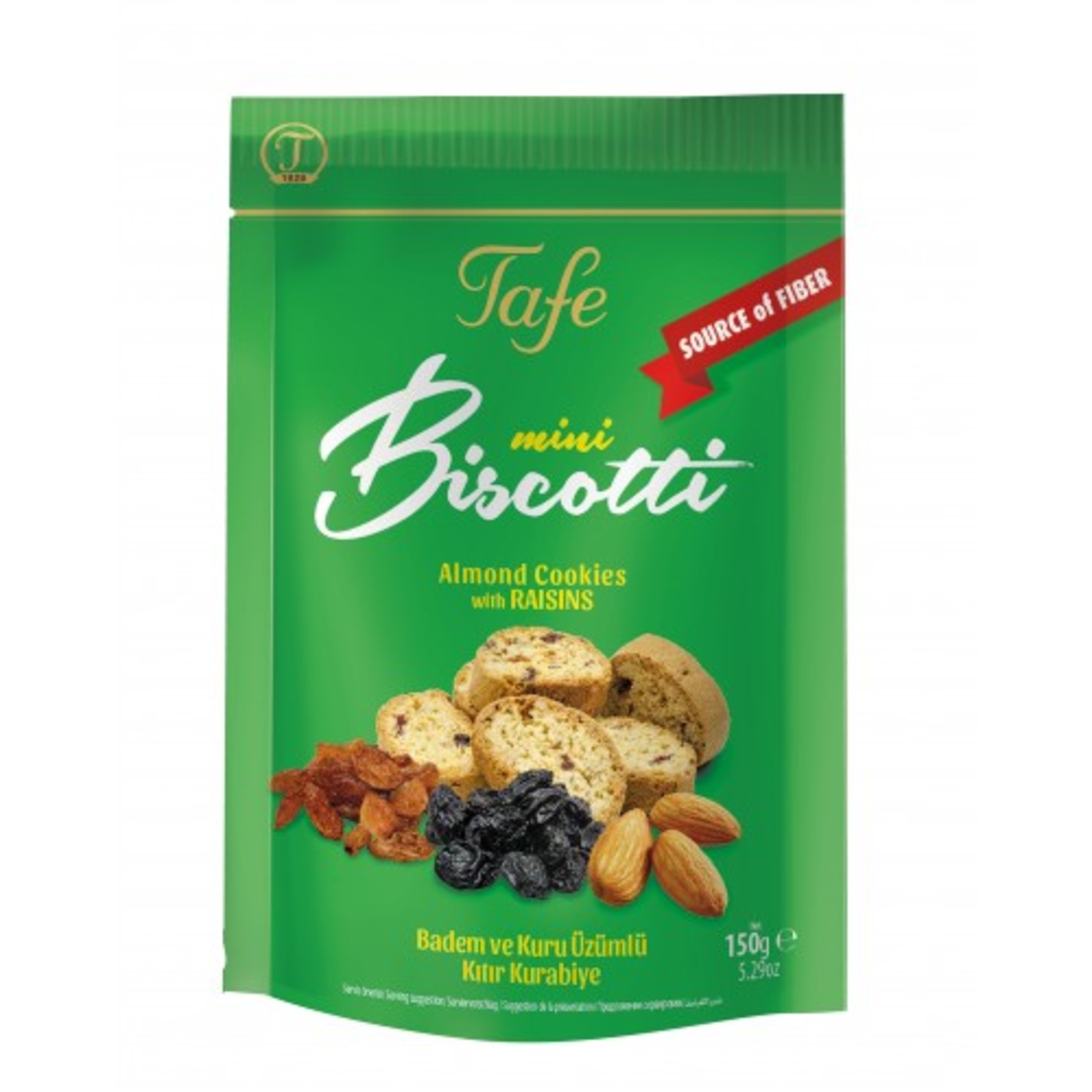 Tafe Mini Biscotti Badem & Kuru Üzümlü 150 g