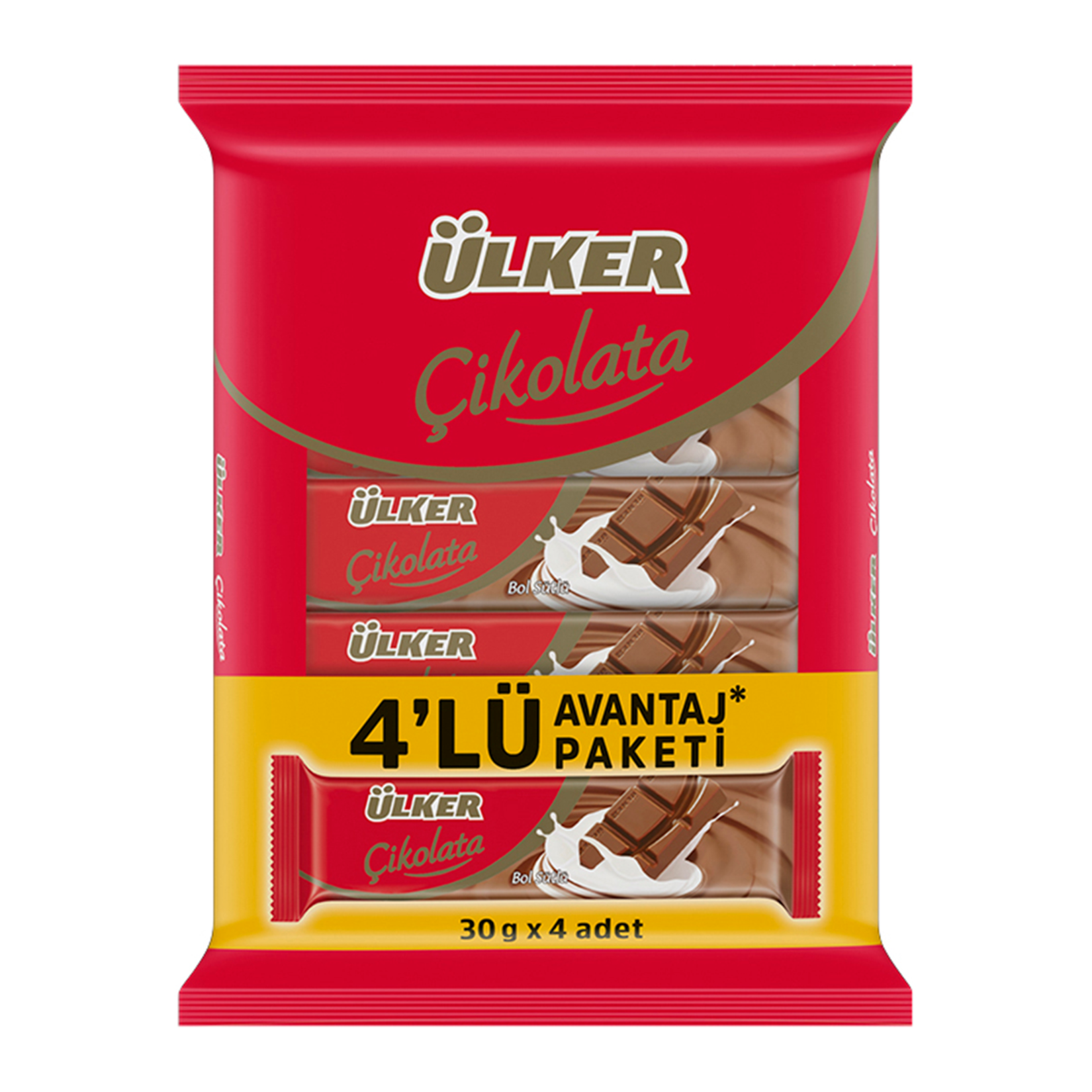 Ülker Bol Sütlü Baton Çikolata 4X30 G