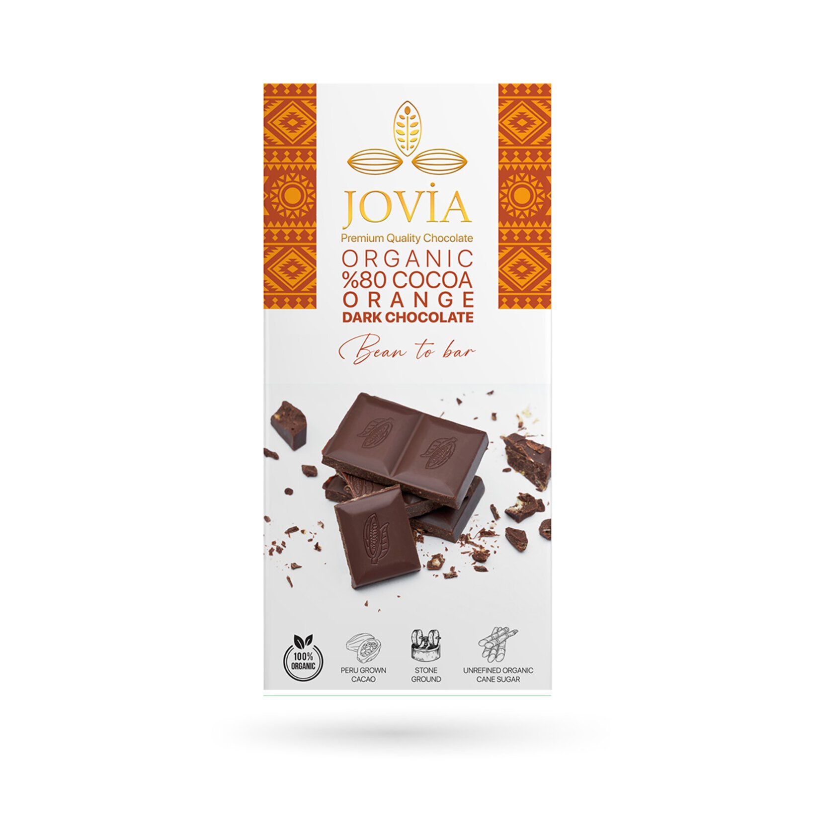 Jovia Organik %80 Cocoa Orange Dark Çikolata 85 G
