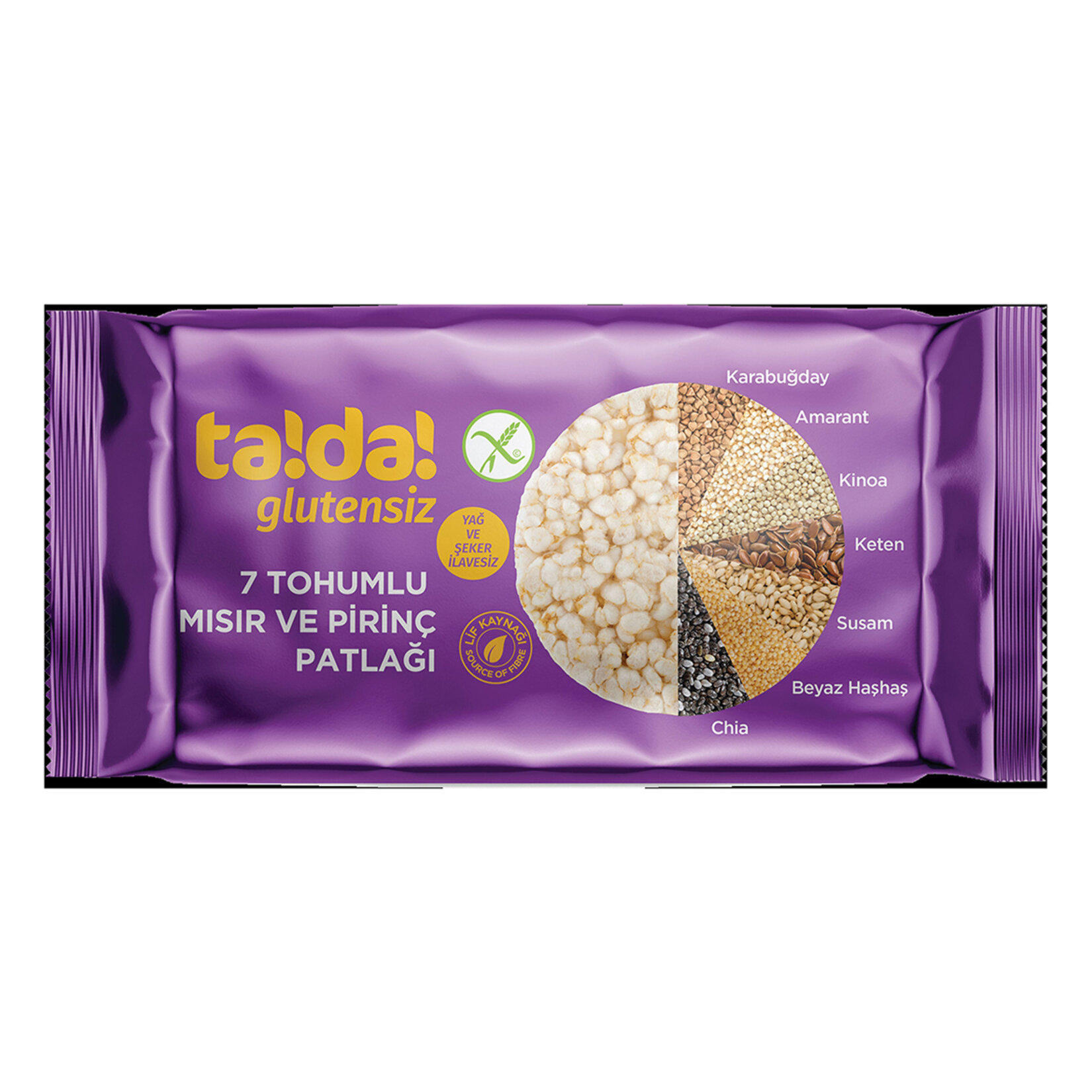 Tada Glutensiz 7 Tohumlu Mısır & Pirinç Patlağı 60 G
