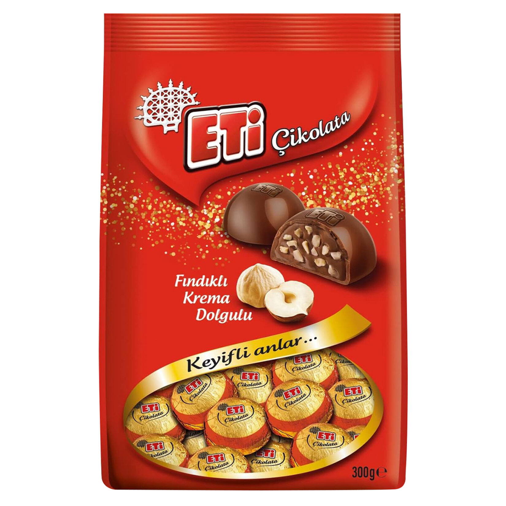 Eti Fındıklı Krema Dolgulu Sütlü Çikolata 300 G