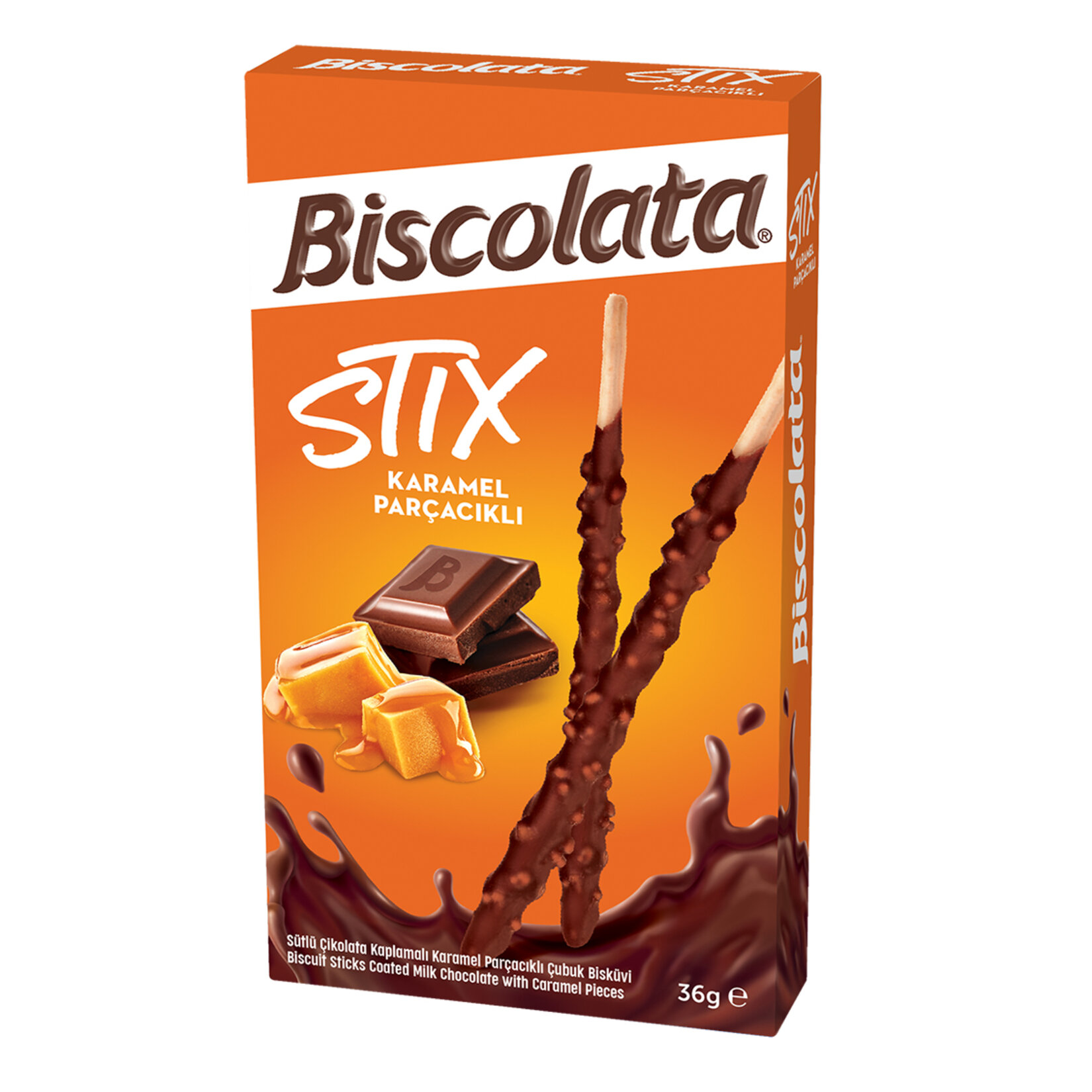 Biscolata Stix Karamelli 36G