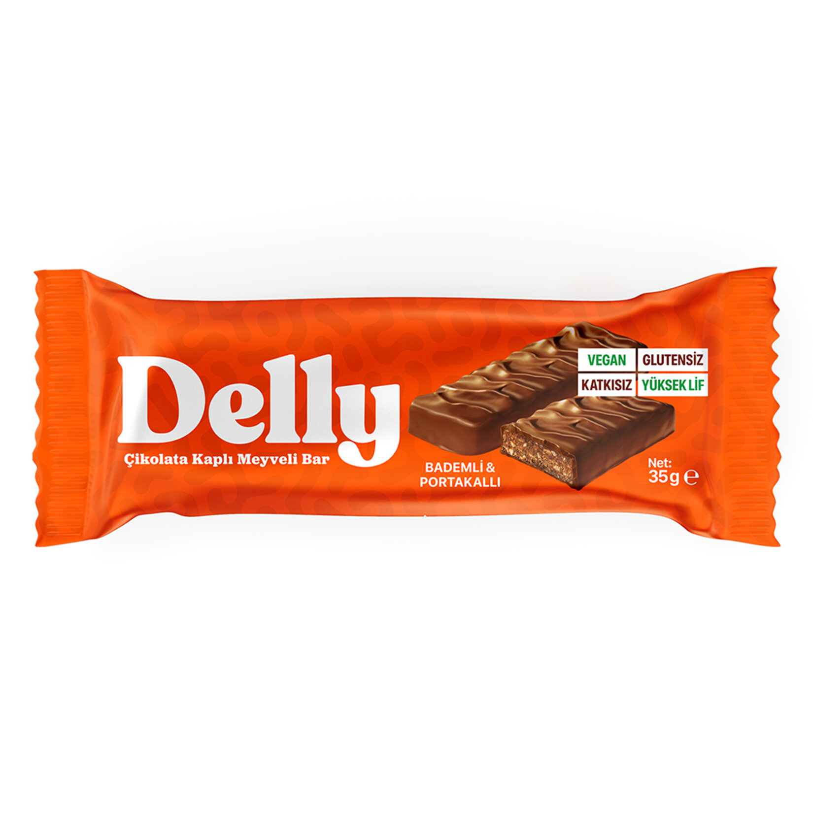 Delly Vegan Bademli & Portakallı Meyveli Bar 35G