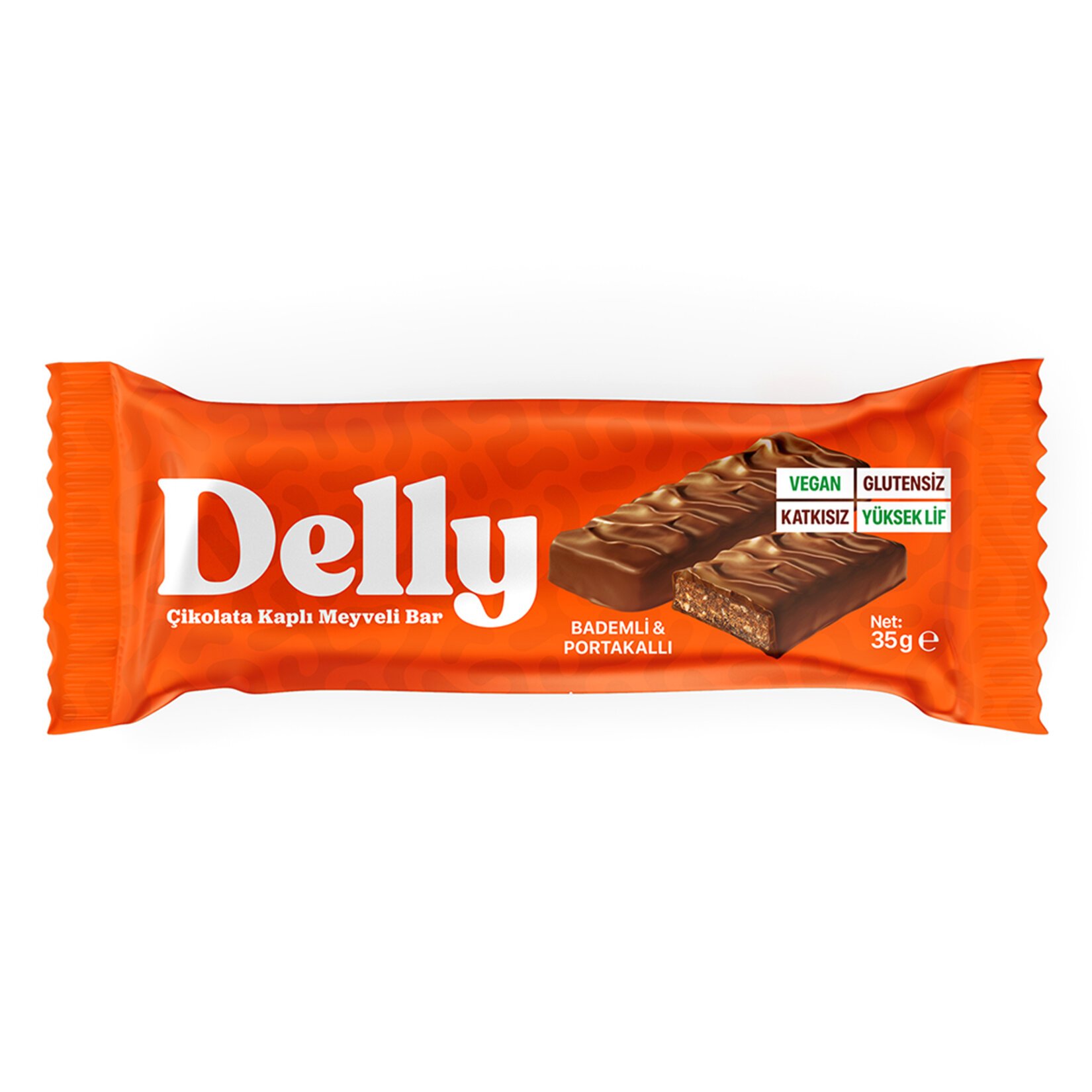 Delly Vegan Bademli & Portakallı Meyveli Bar 35G
