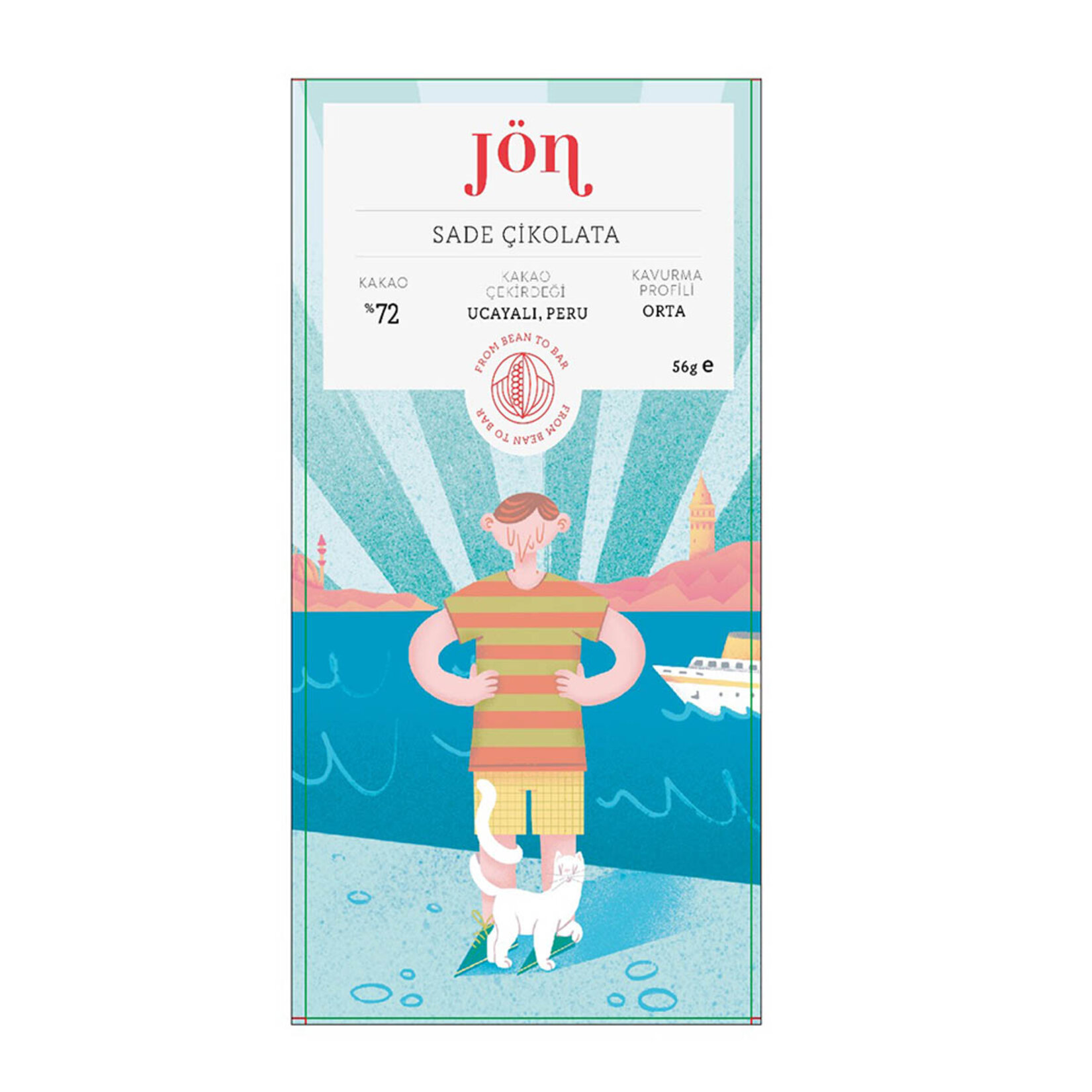 Jön Sade Tablet Çikolata 56 G