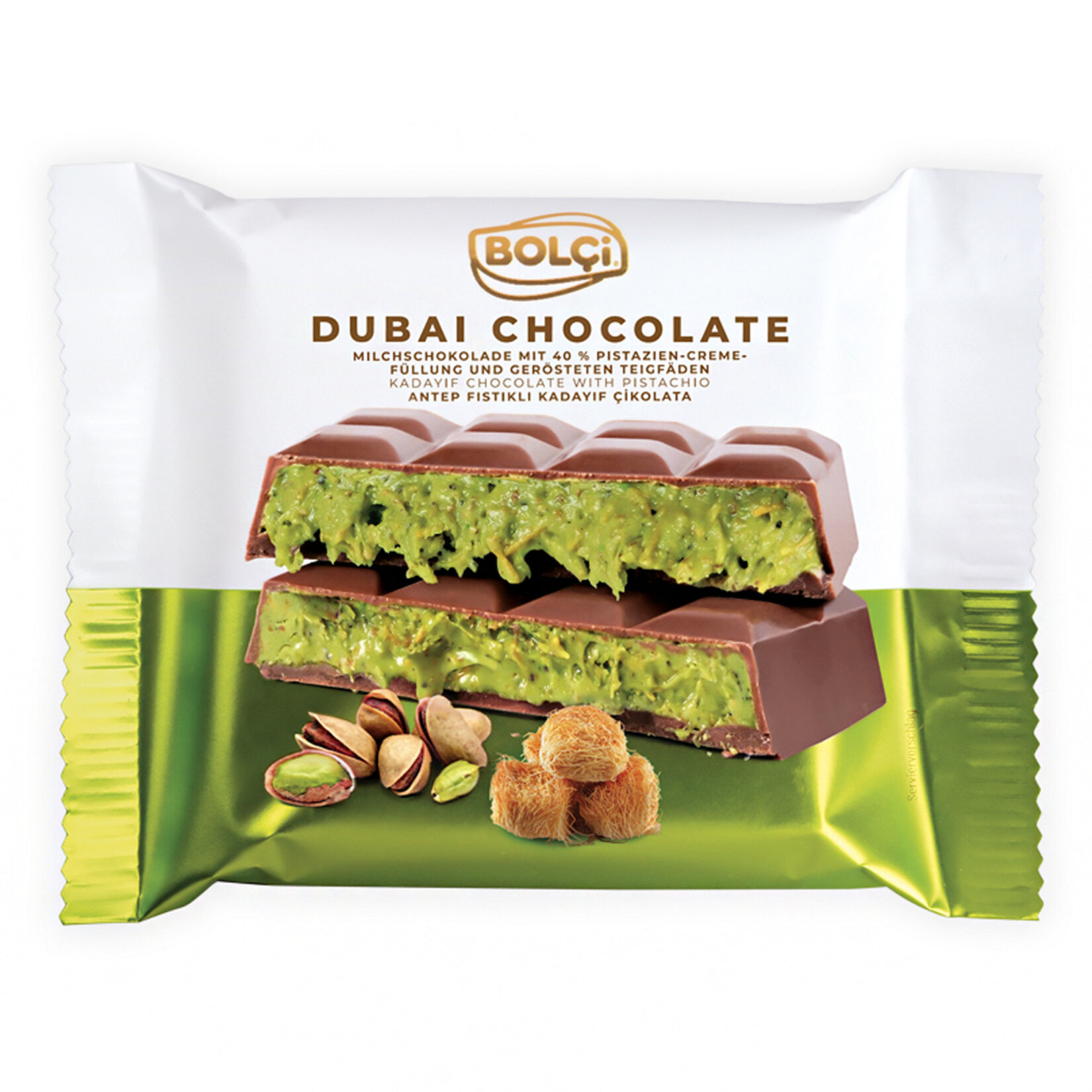 Bolçi Fıstıklı Kadayıf Dubai Sütlü Çikolata 100 G