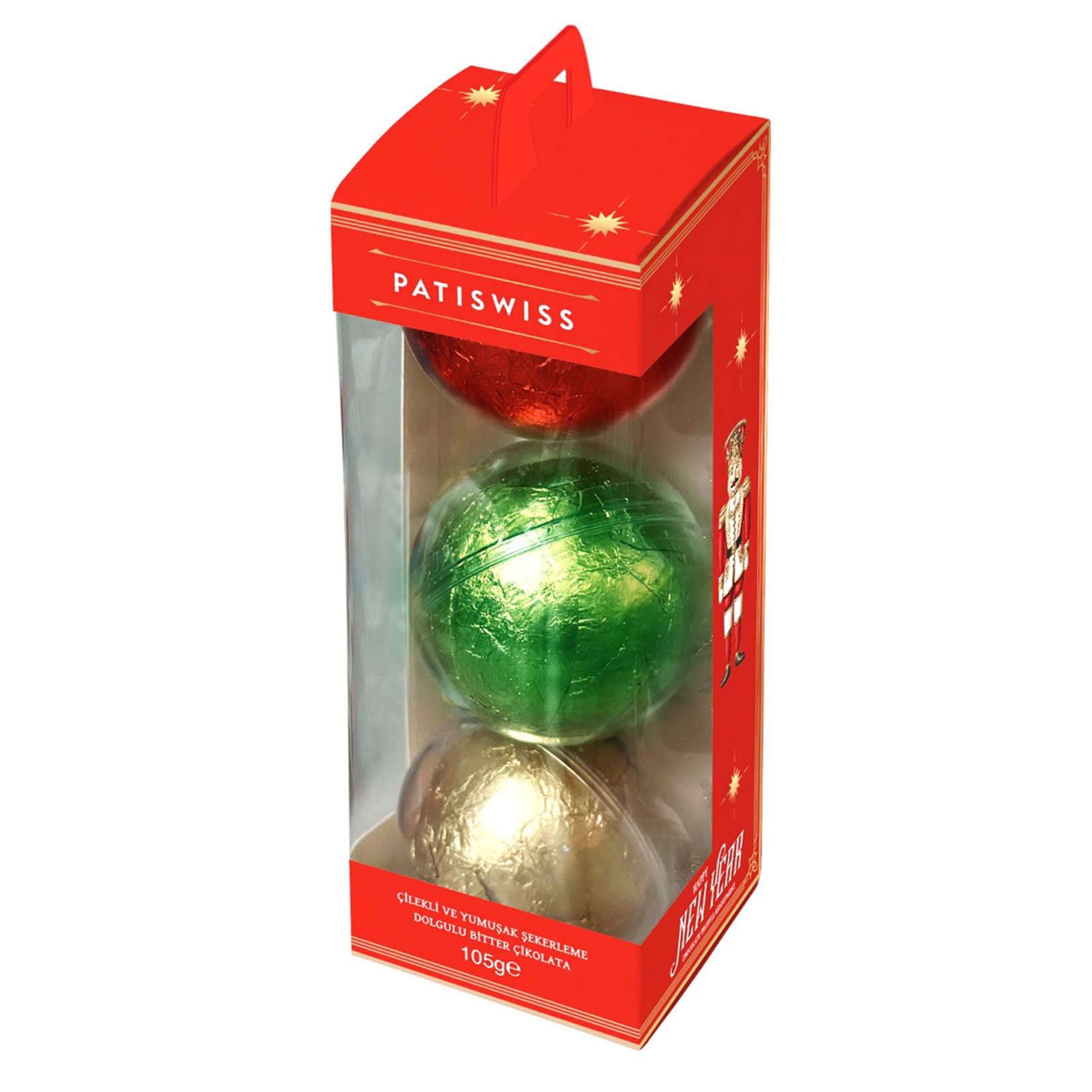 Patiswiss Çilekli & Yumuşak Şekerleme Dolgulu Bitter Çikolata 105 G