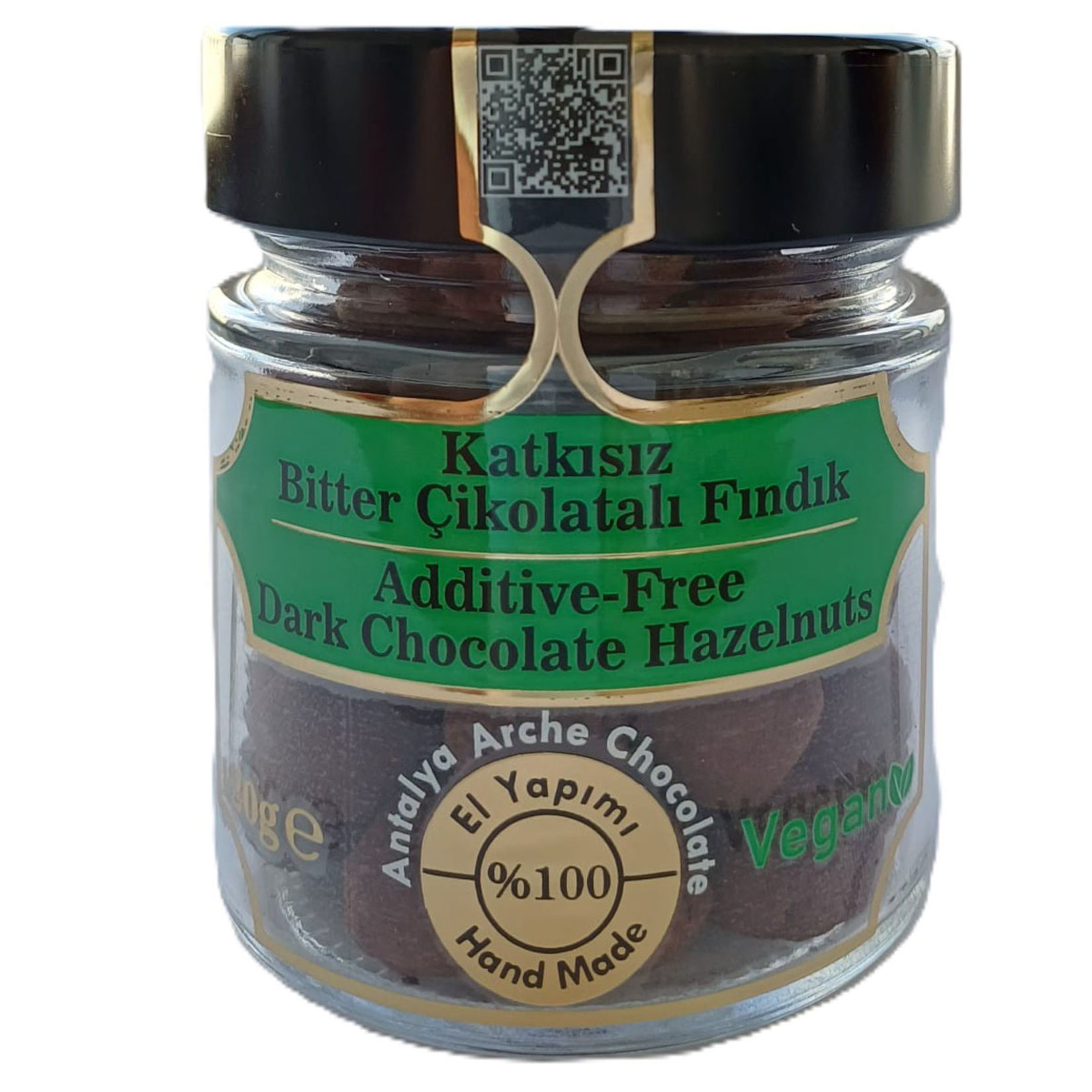 Antalya Arche Chocolate Bitter Çikolatalı Fındık 120 G