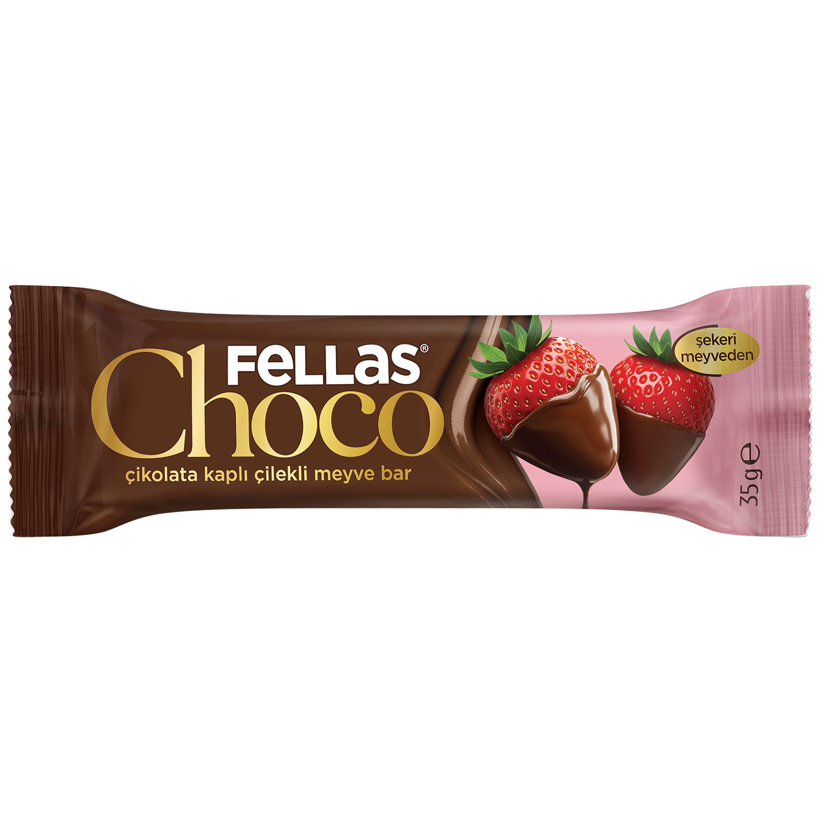 Fellas Çilekli Çikolata Kaplı Meyve Bar 35 G
