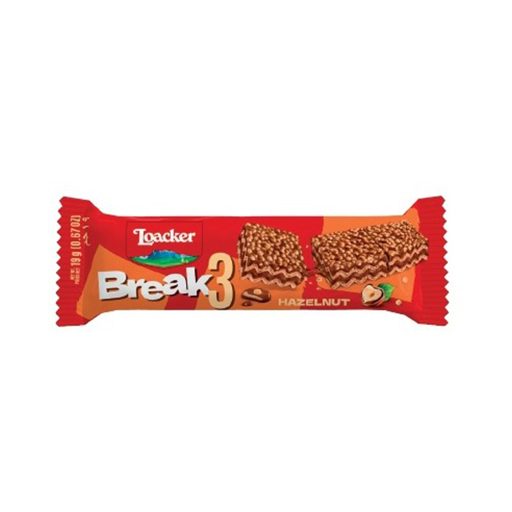 Loacker Break3 Gofret Parçalı Fındıklı Kremalı Dolgulu Gofret 19 G