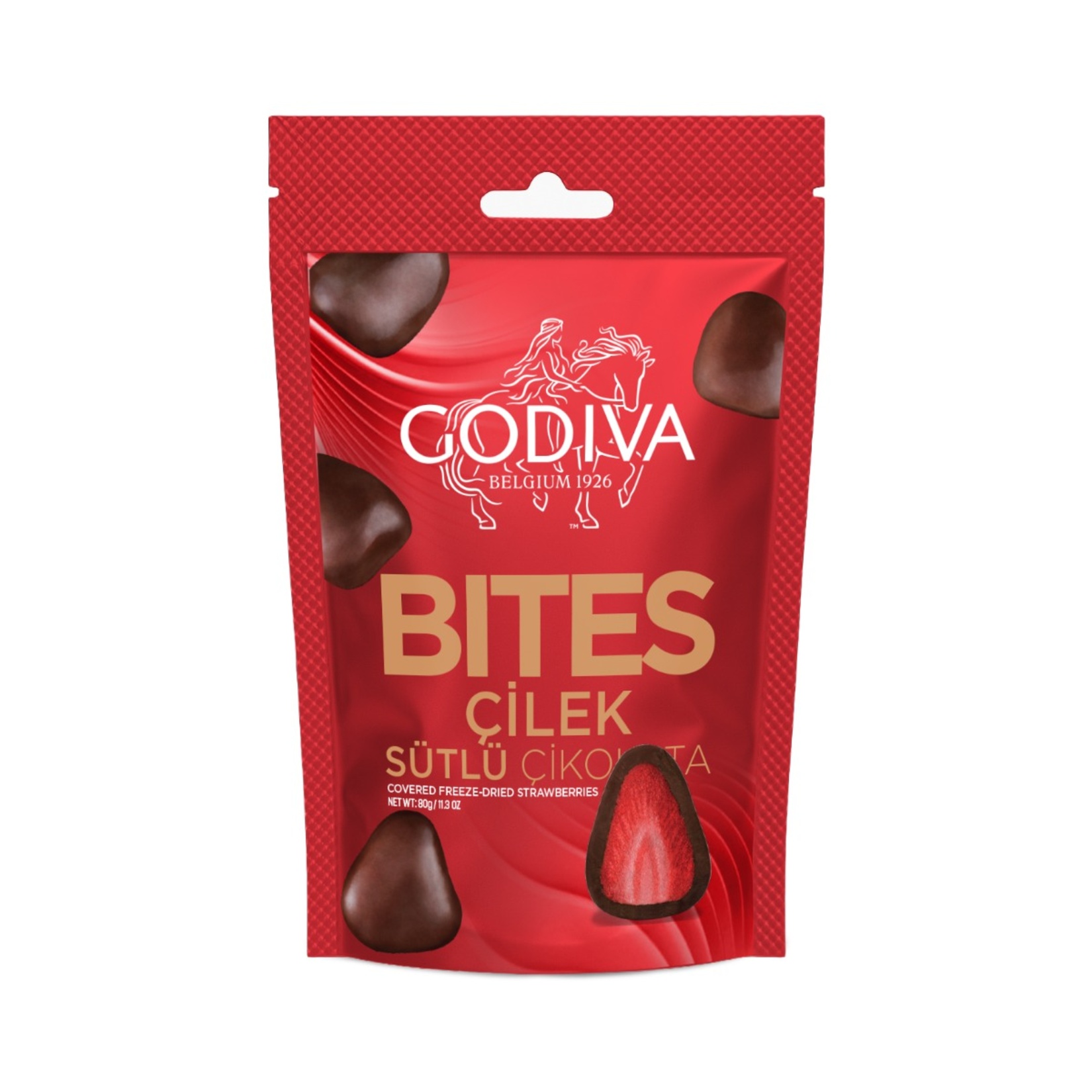 Godiva Freeze Dried Sütlü Çikolata Kaplı Çilek Draje 80 G
