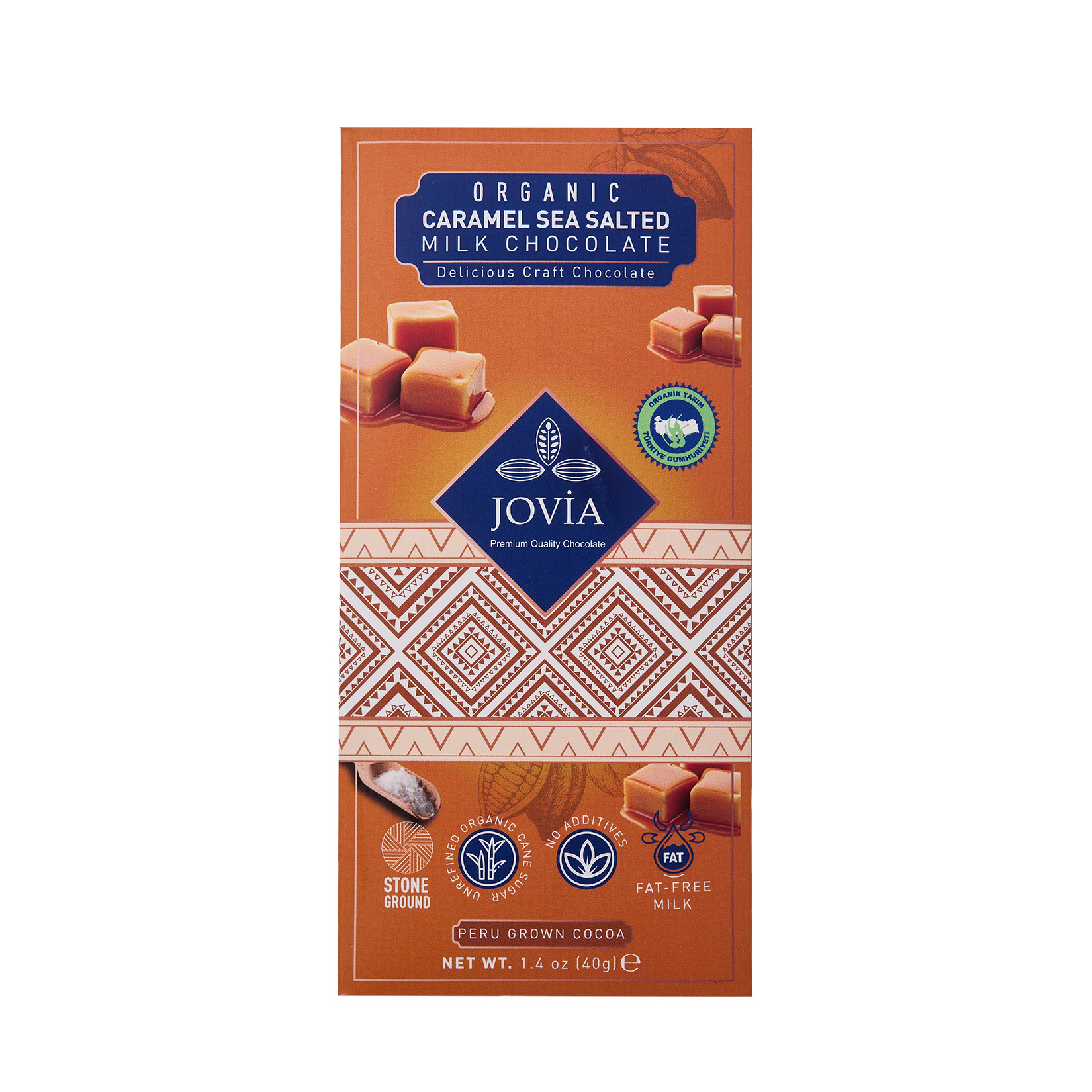 Jovia Organik Sütlü Karamel Deniz Tuzlu Çikolata 40 G