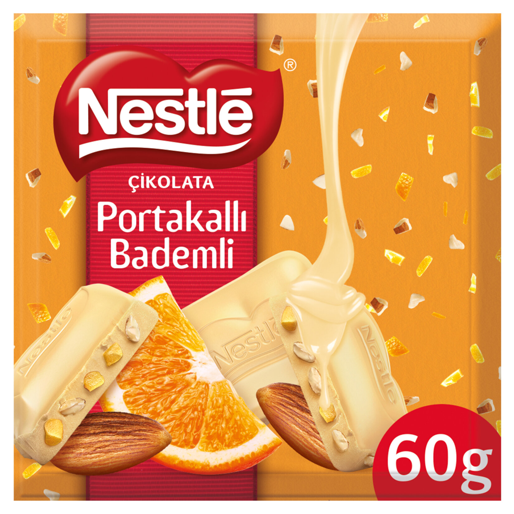 Nestle Portakallı Bademli Beyaz Çikolata 60 G