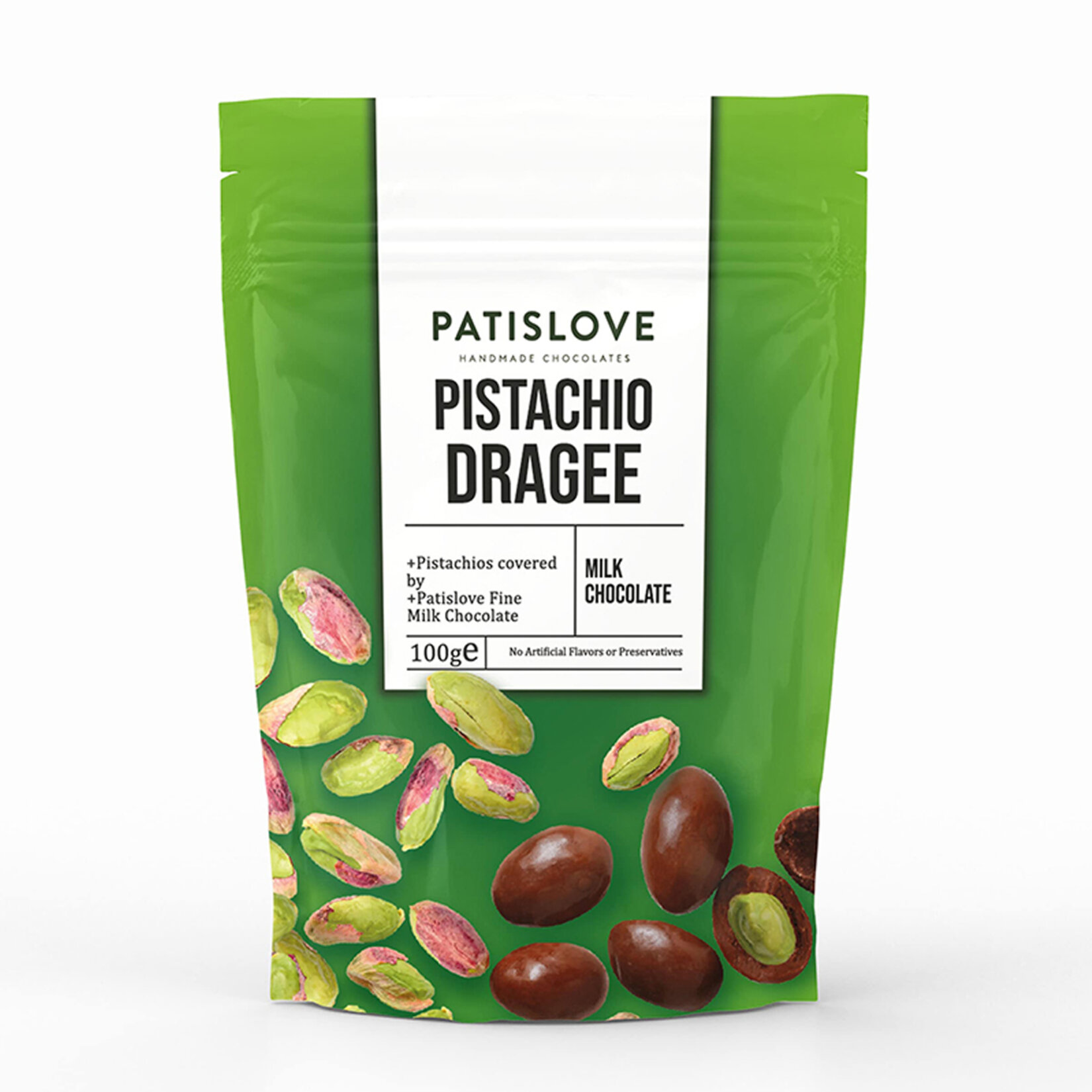 Patislove Sütlü Çikolata Kaplı Antep Fıstığı Draje 100 G