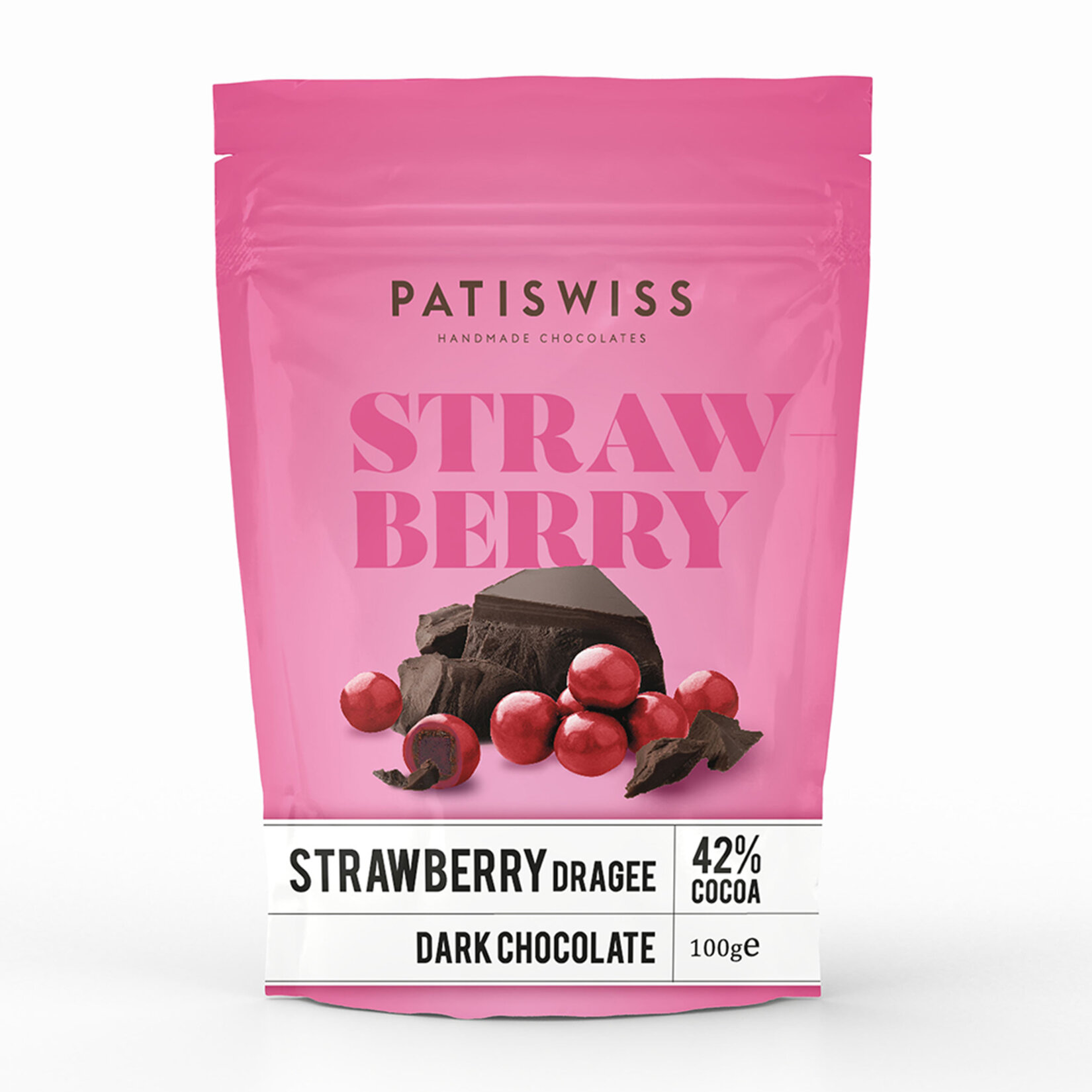 Patiswiss Bitter Çikolata Kaplı Çilekli Draje 100 G