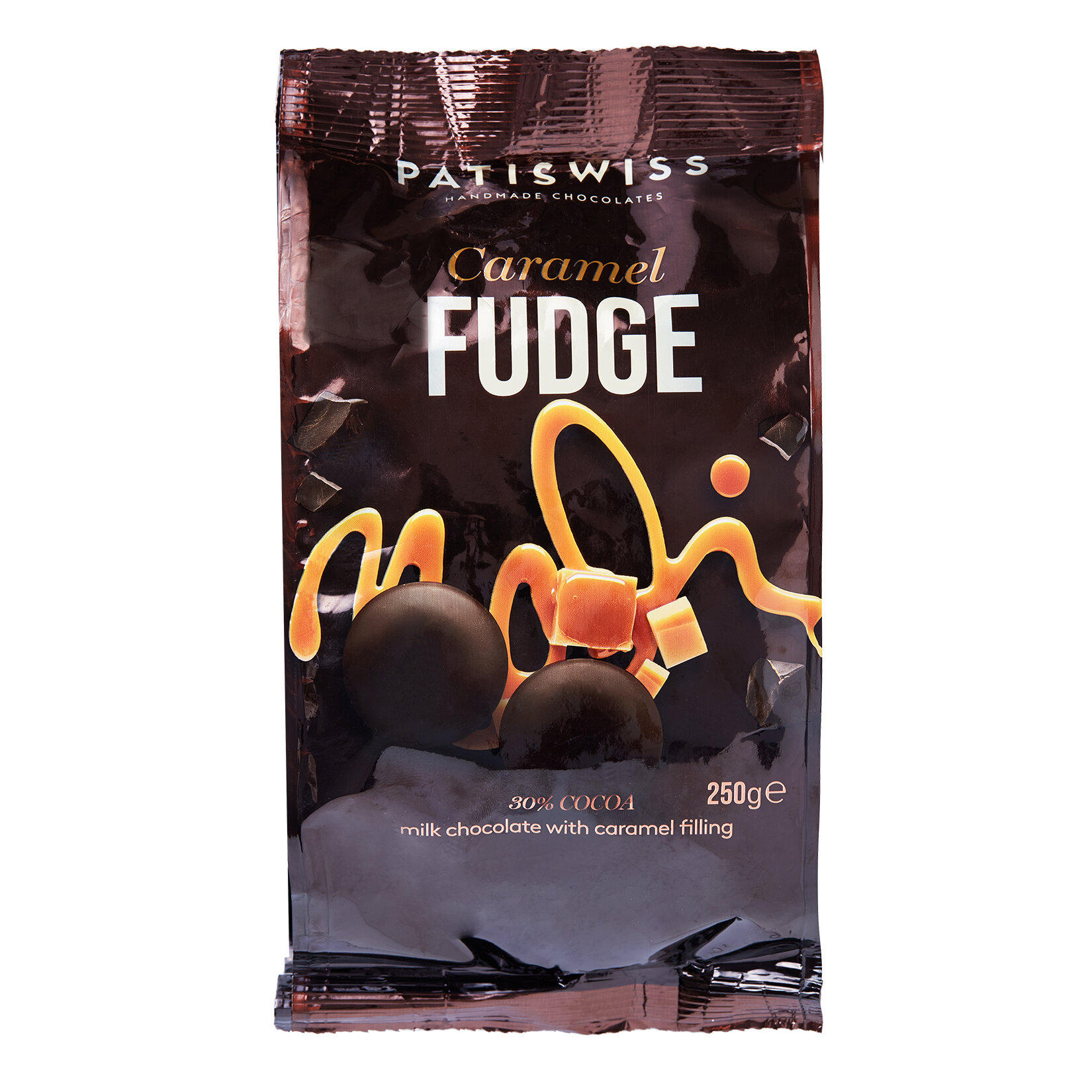 Patiswiss Karamel Dolgulu Süt Çikolata Fudge 250 G
