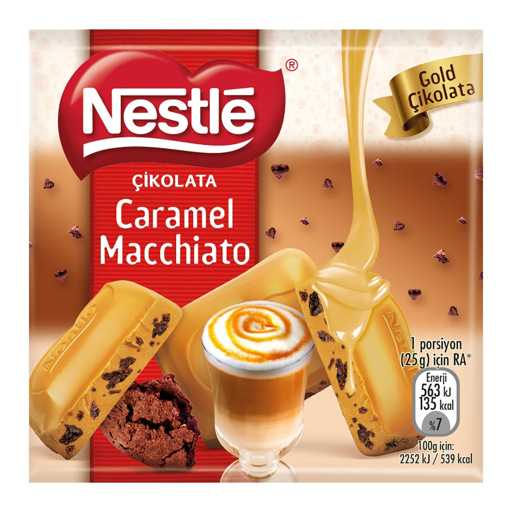 Nestle Caramel Macchiato Kare Çikolata  60G