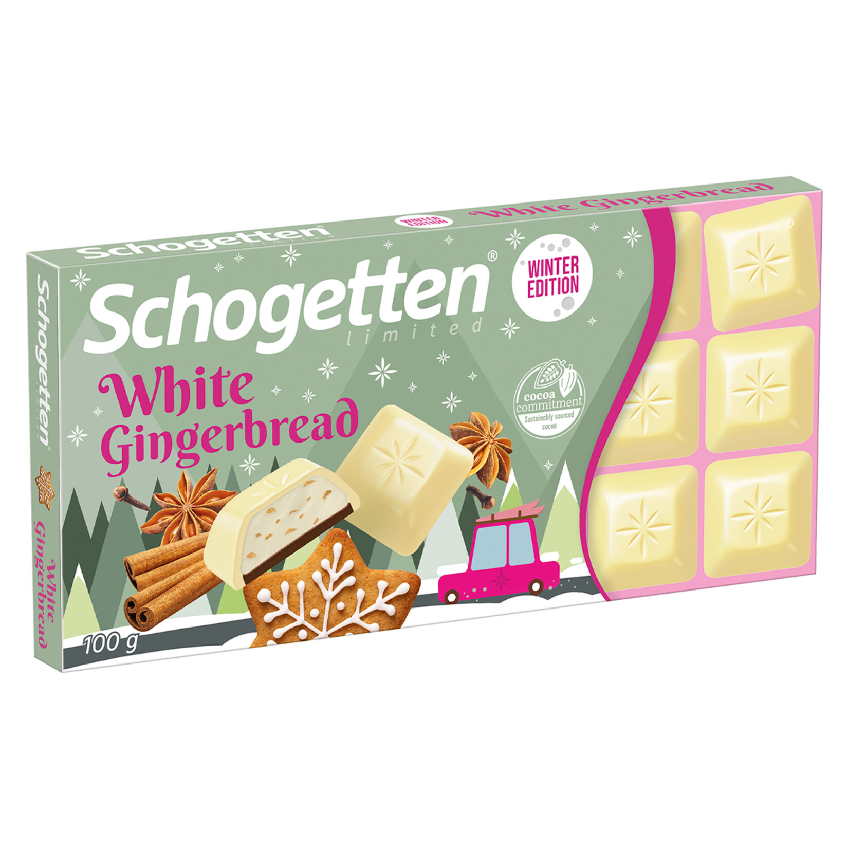 Schogetten Zencefilli Kurabiyeli Beyaz Çikola.100g