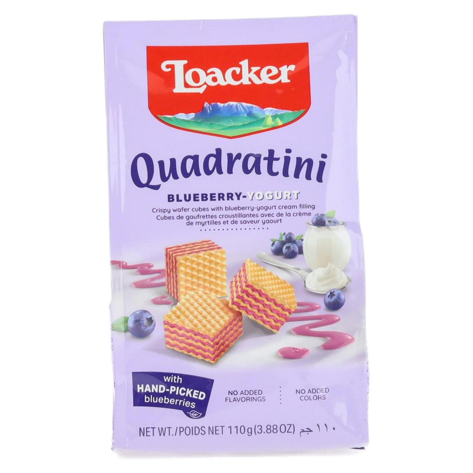 Loacker Quadratini Blueberry Yoğurt Gofret 110 G