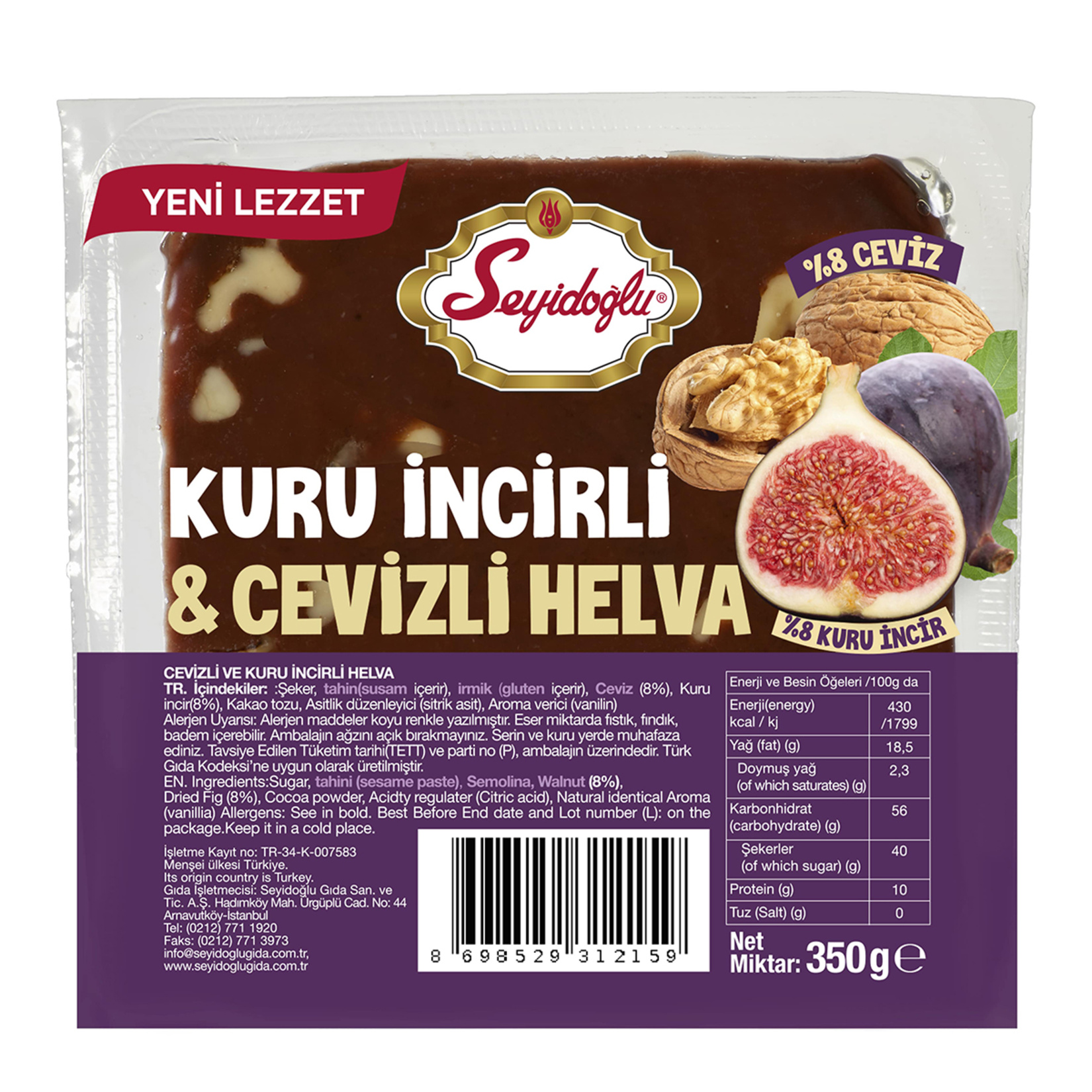 Seyidoğlu Kuru İncirli Cevizli Helva 350 G