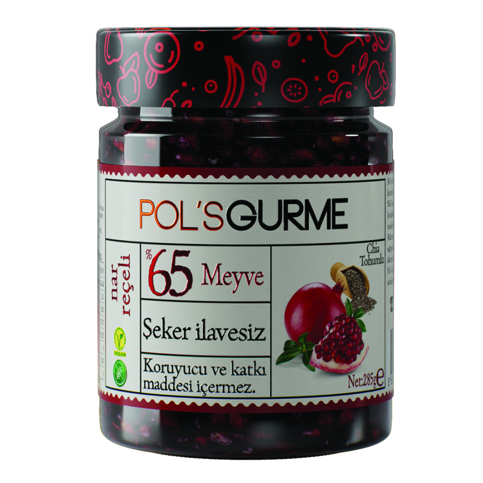 Pol's Gurme Şeker İlavesiz Nar Reçeli 285 G