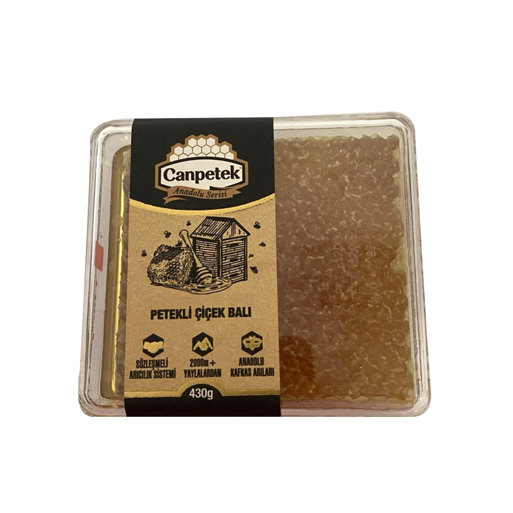 Canpetek Anadolu Serisi Tabak Petekli Bal 430G