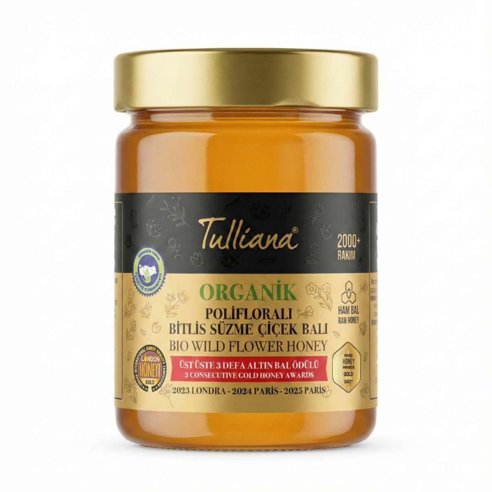 Tulliana Organik Polifloralı Süzme Çiçek Bal 850 G