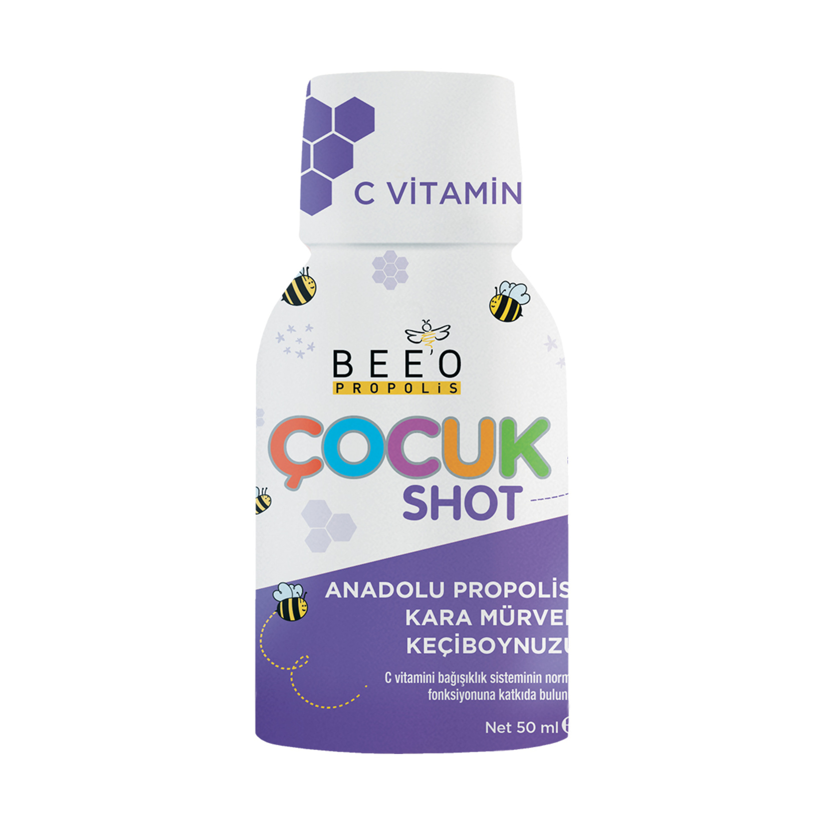 Beeo Kara Mürver Keçiboynuzu Shot Çocuk 50 Ml