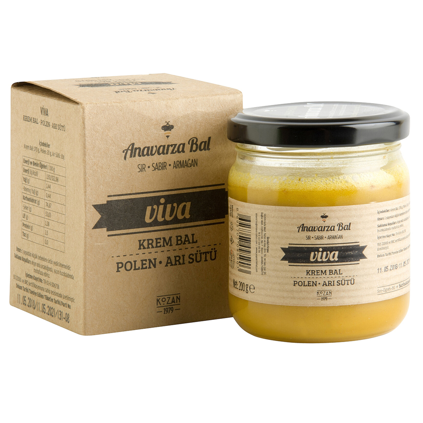 Anavarza Viva Krembal Polen + Arı Sütü 200 G