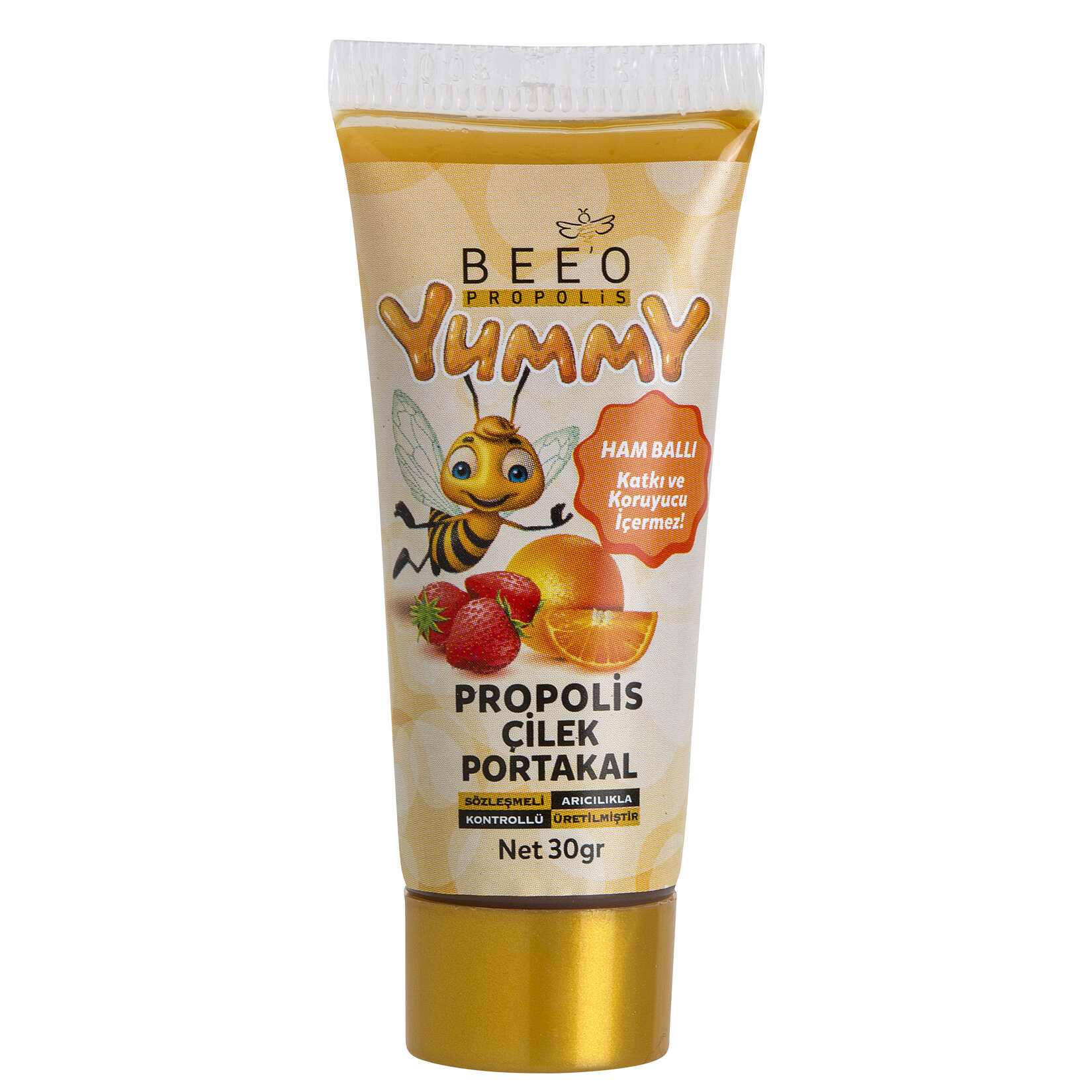 Beeo Yummy Propolis Çilek Portakal 30 G