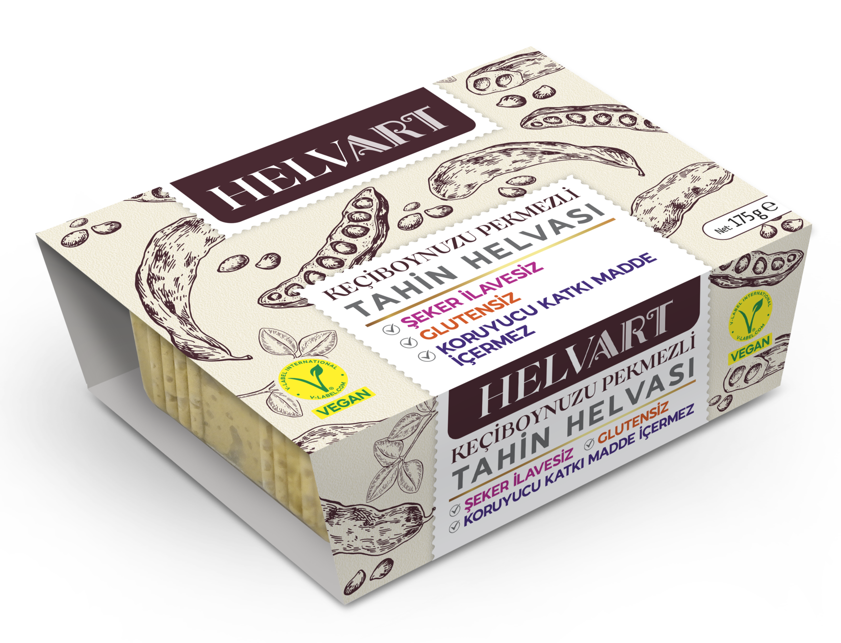 Helvart Keçiboynuzlu  Pekmezli Tahin Helvası 175 G
