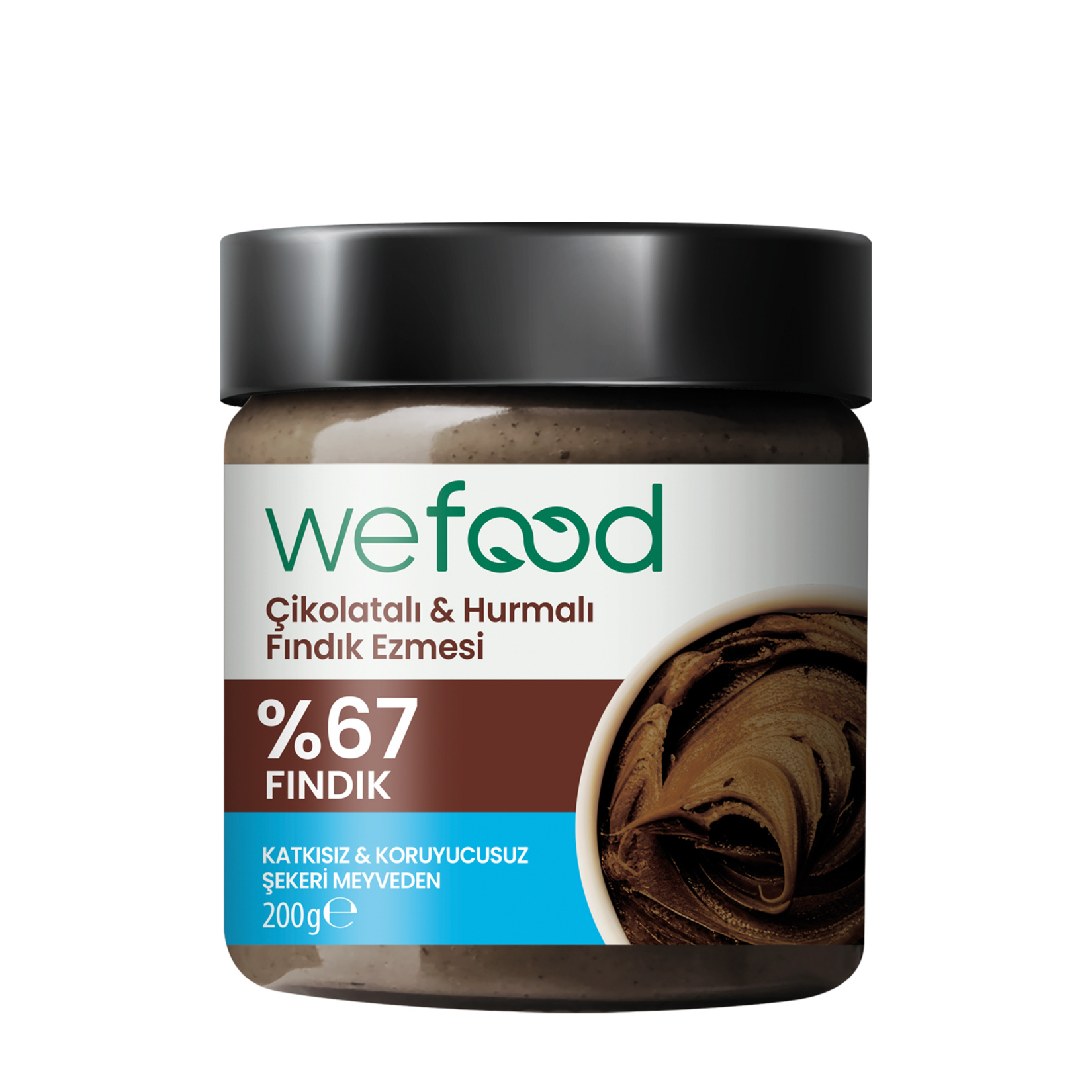 Wefood Fındık Ezmesi Çikolatalı Hurmalı 200 G