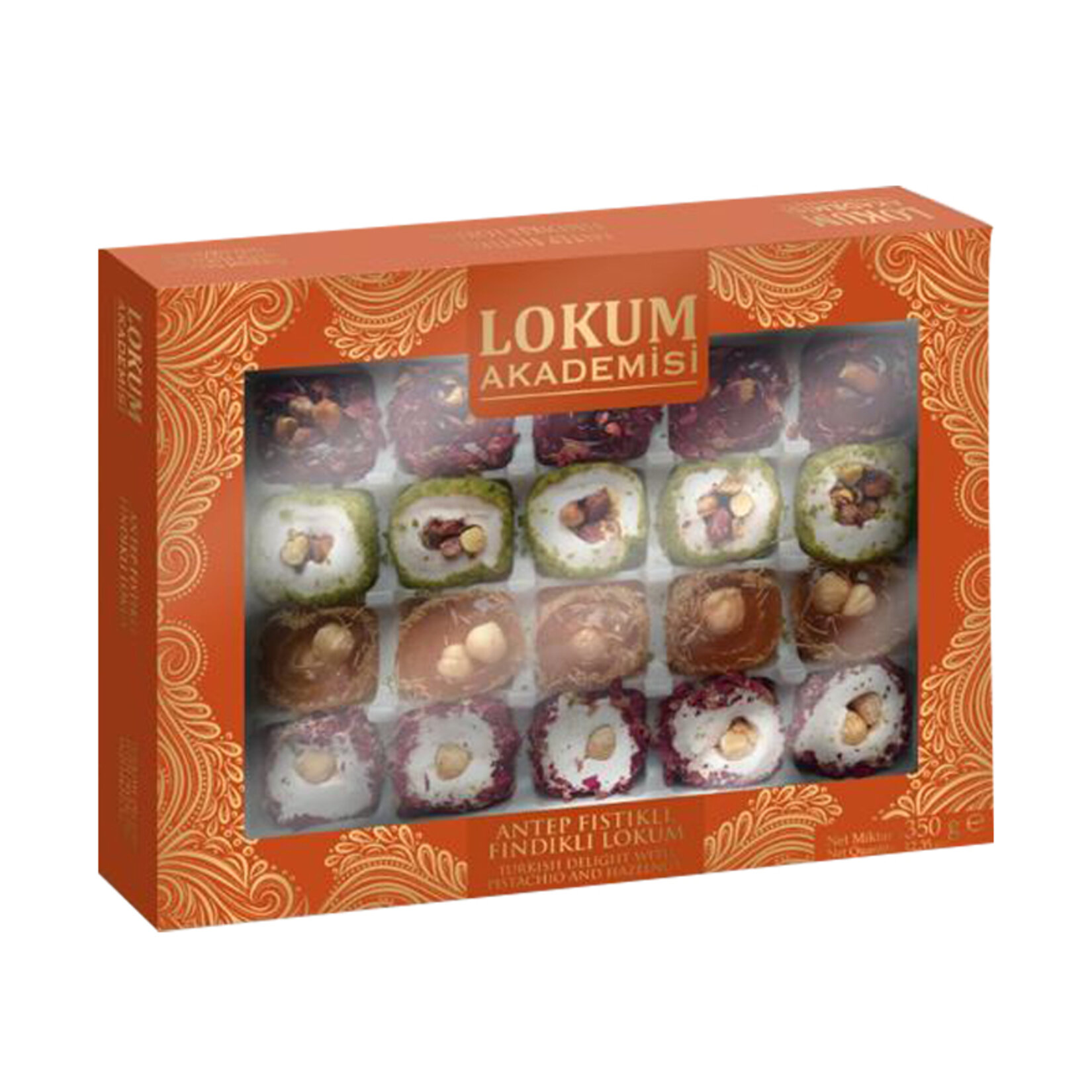 Lokum Akademisi Antep Fıstıklı Fındıklı Lokum 350G