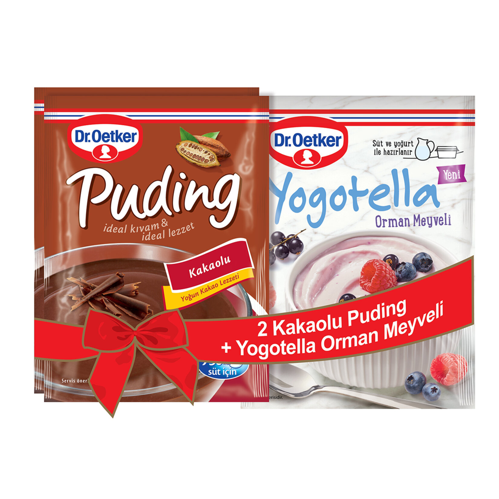 Dr.oetker Kakaolu Puding 2x147 G + Yogotella Orman Meyveli 69 G