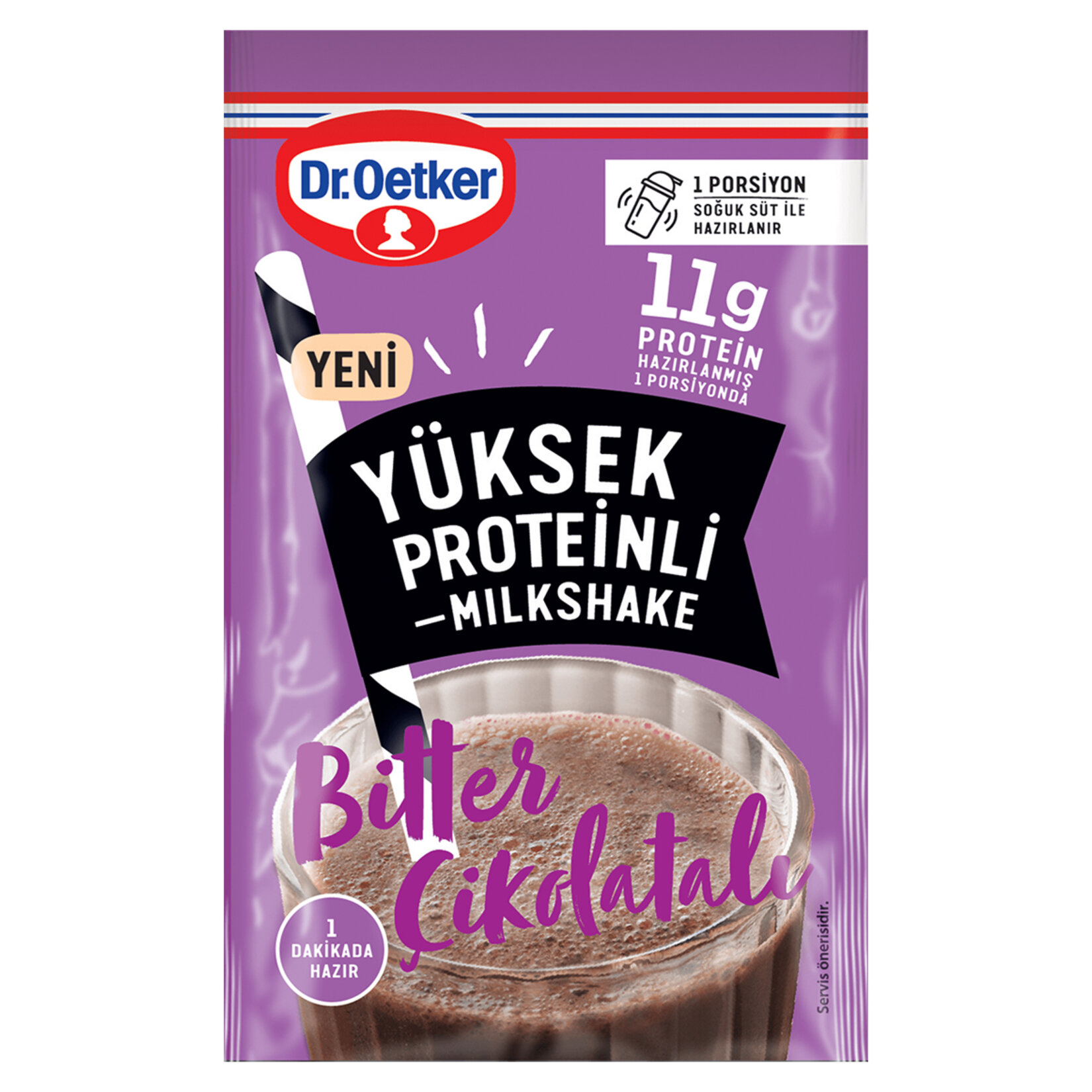 Dr.Oetker Bitter Çikolatalı Yüksek Protein Milkshake 19 G