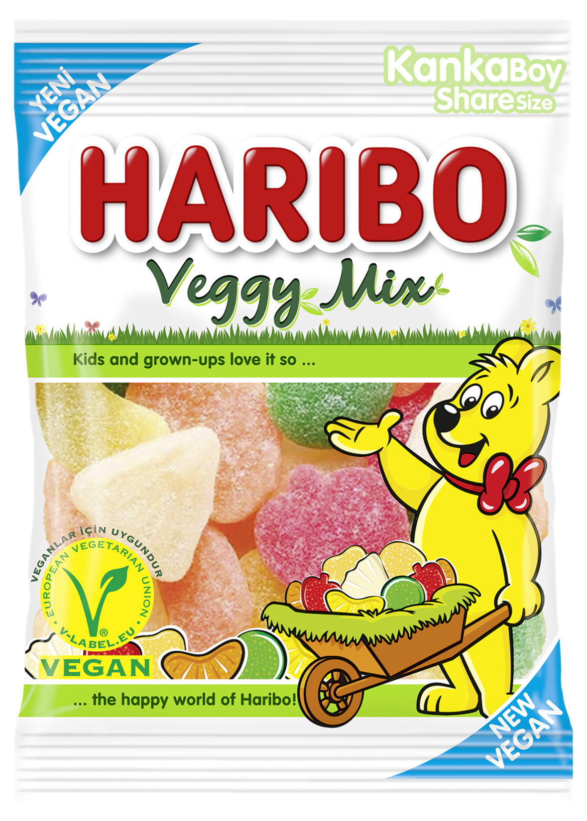 Haribo Veggy Mix Meyve Aromalı Yumuşak Şekerleme 80 G