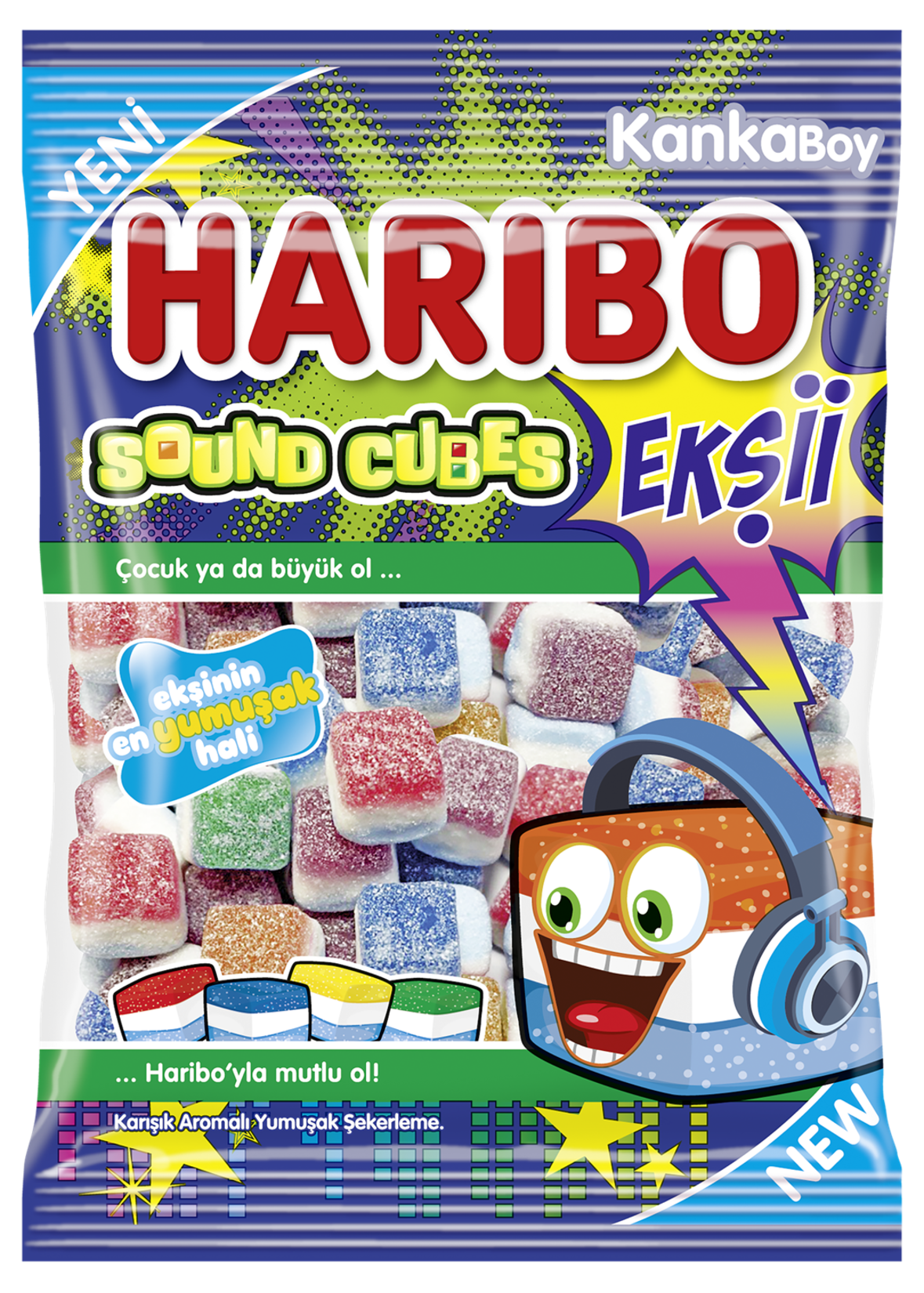 Haribo Ekşii Sound Cubes 70 G
