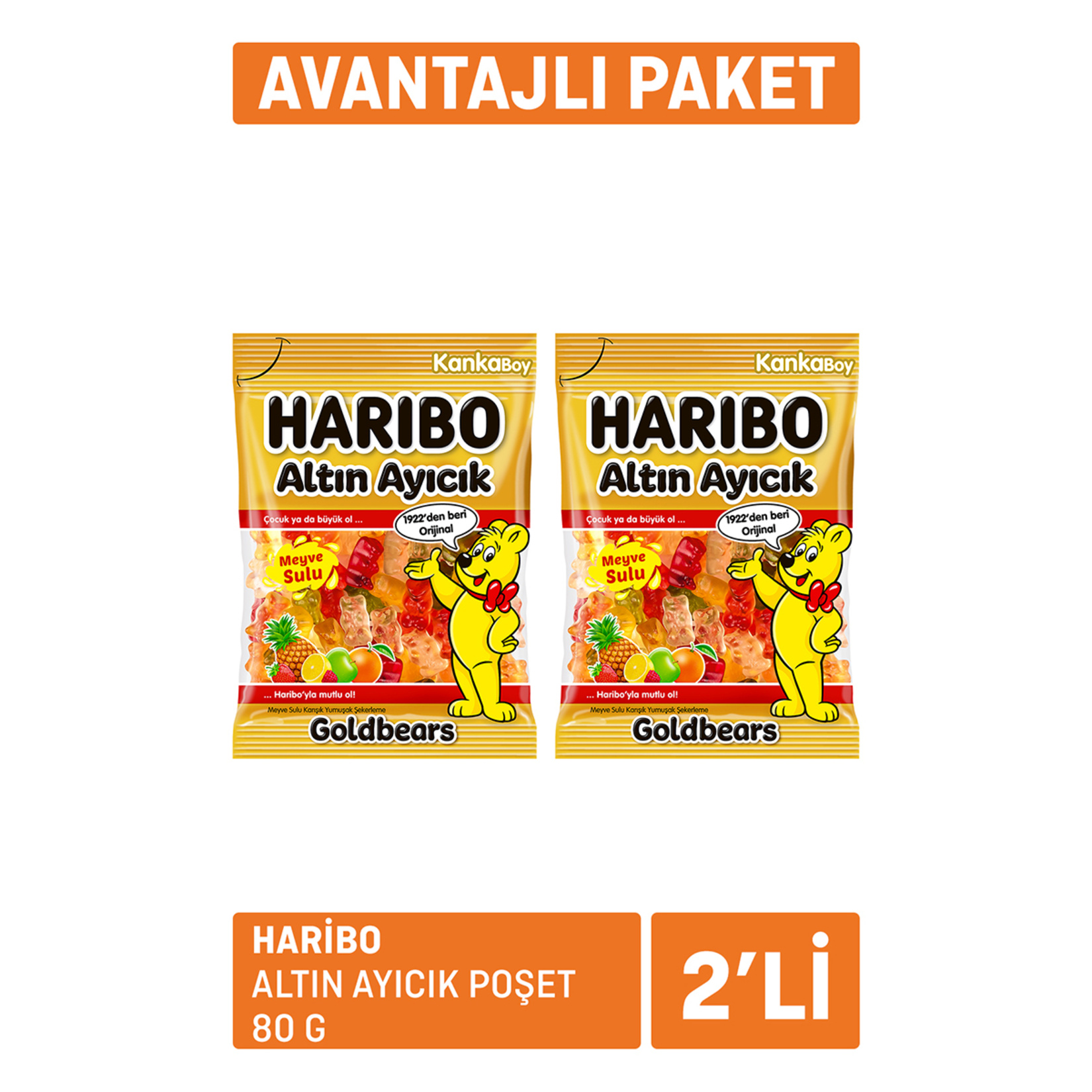 Haribo Altın Ayıcık Poşet 2 x 80 G