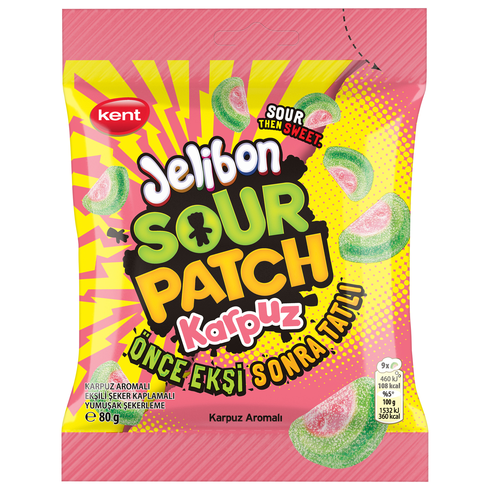 Jelibon Sourpatch Karpuz 80G