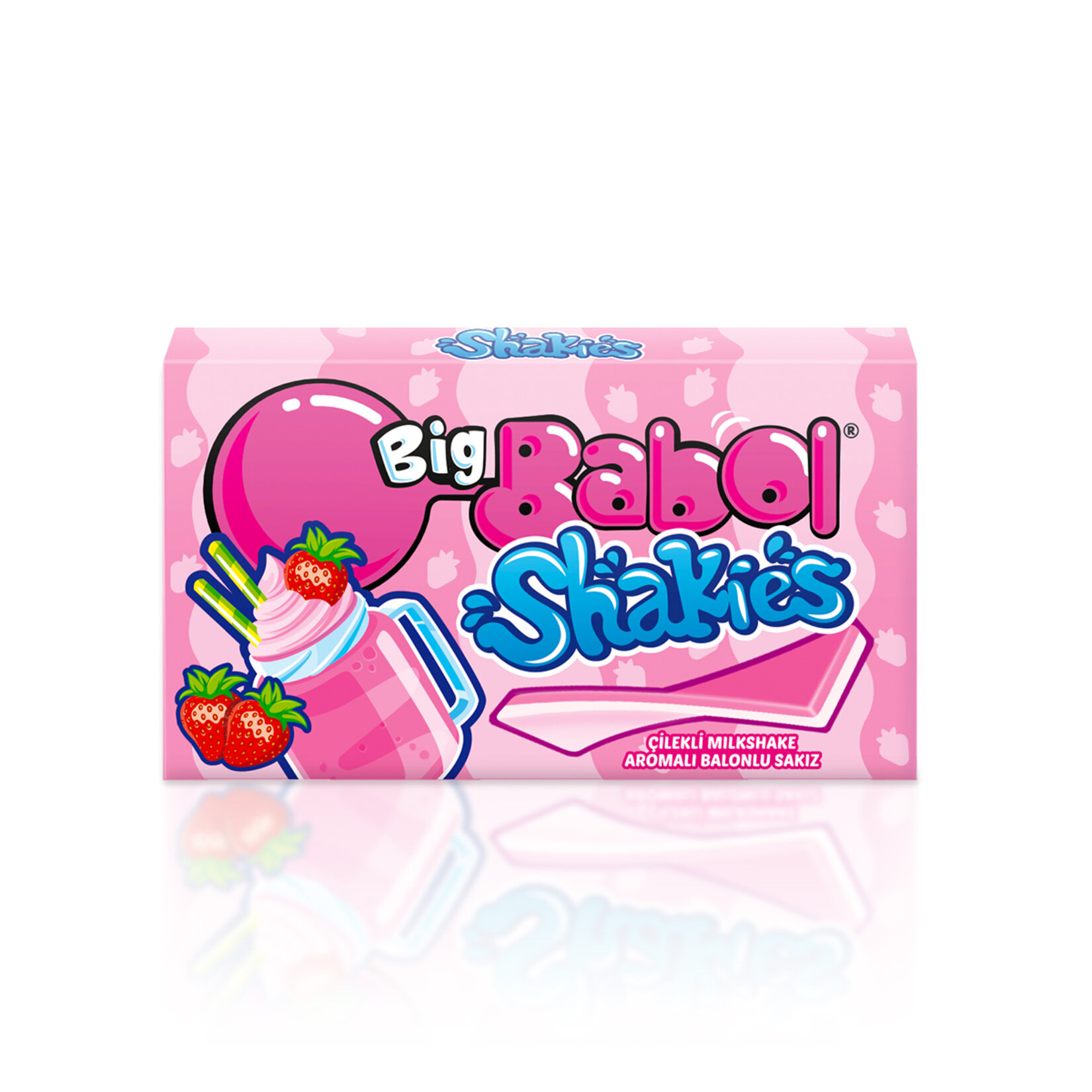 Big Babol Shakies Çilekli Milksh Aromalı Sakız 26 G