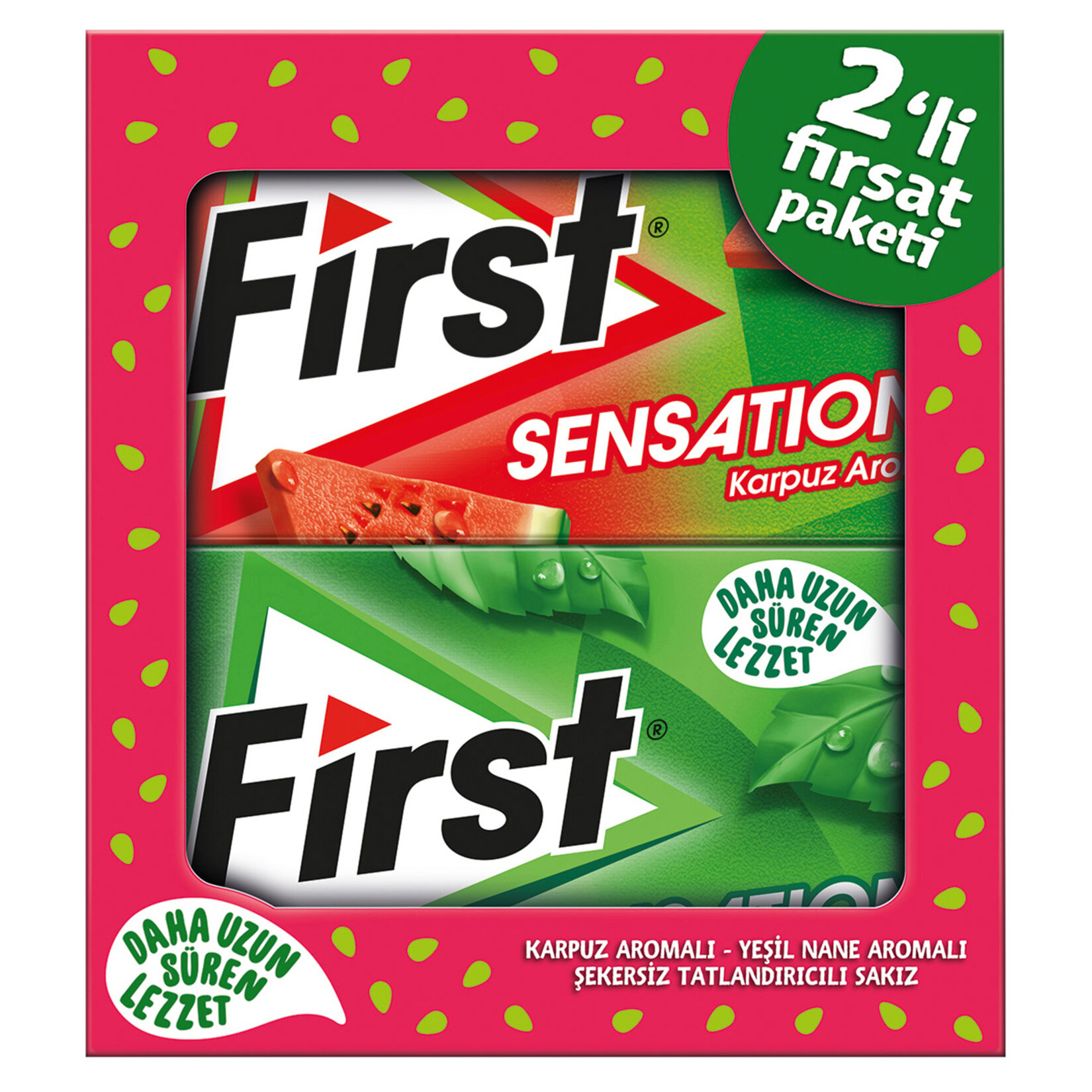 Fırst Sensatıons Karpuz&yeşlnane Aro Sakız 2Li 54G
