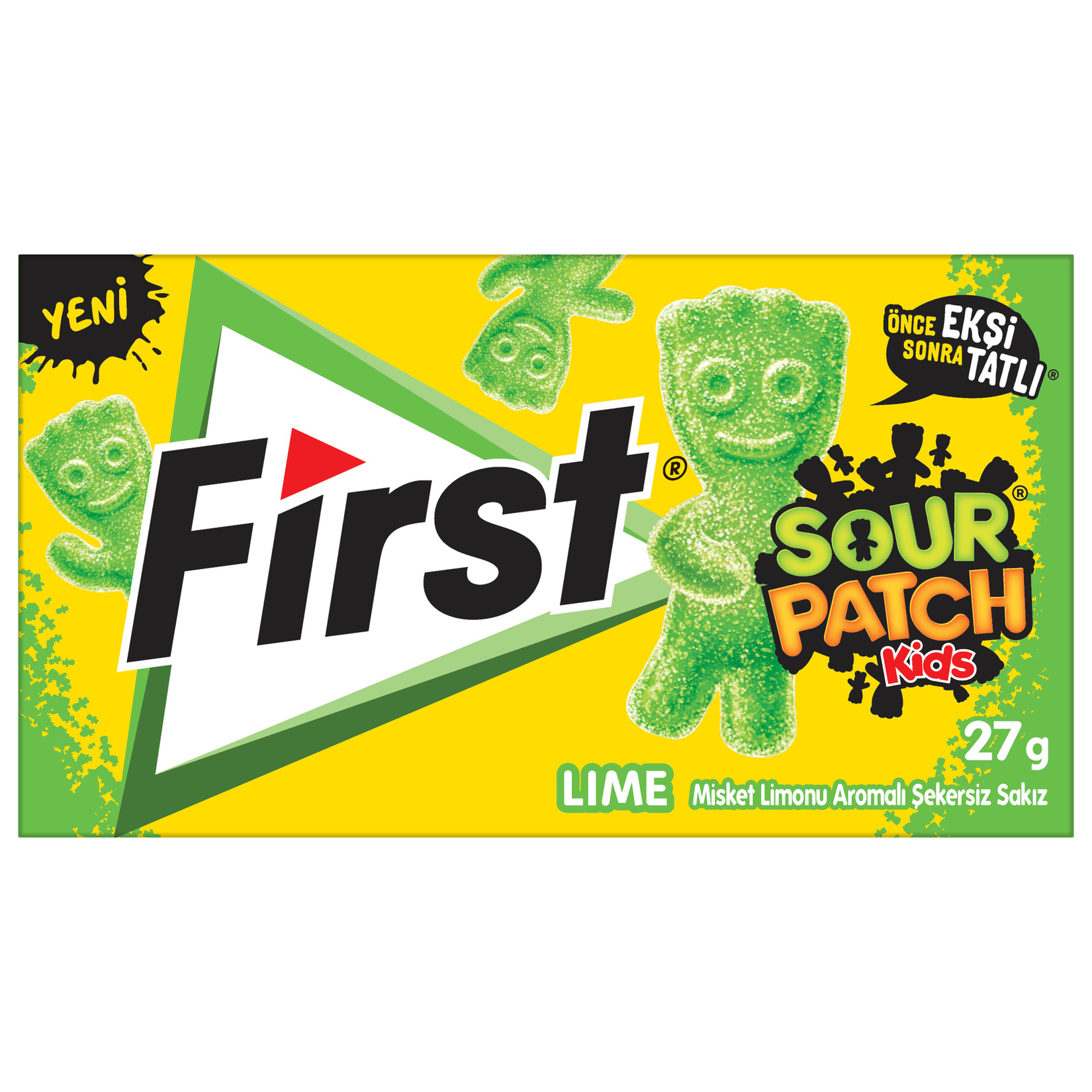 First Sour Patch Lime Şekersiz Sakız 27 G