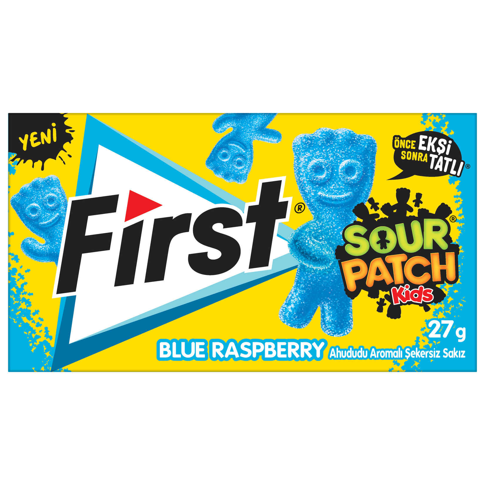 First Sour Patch Mavi Ahududu Şekersiz Sakız 27 G