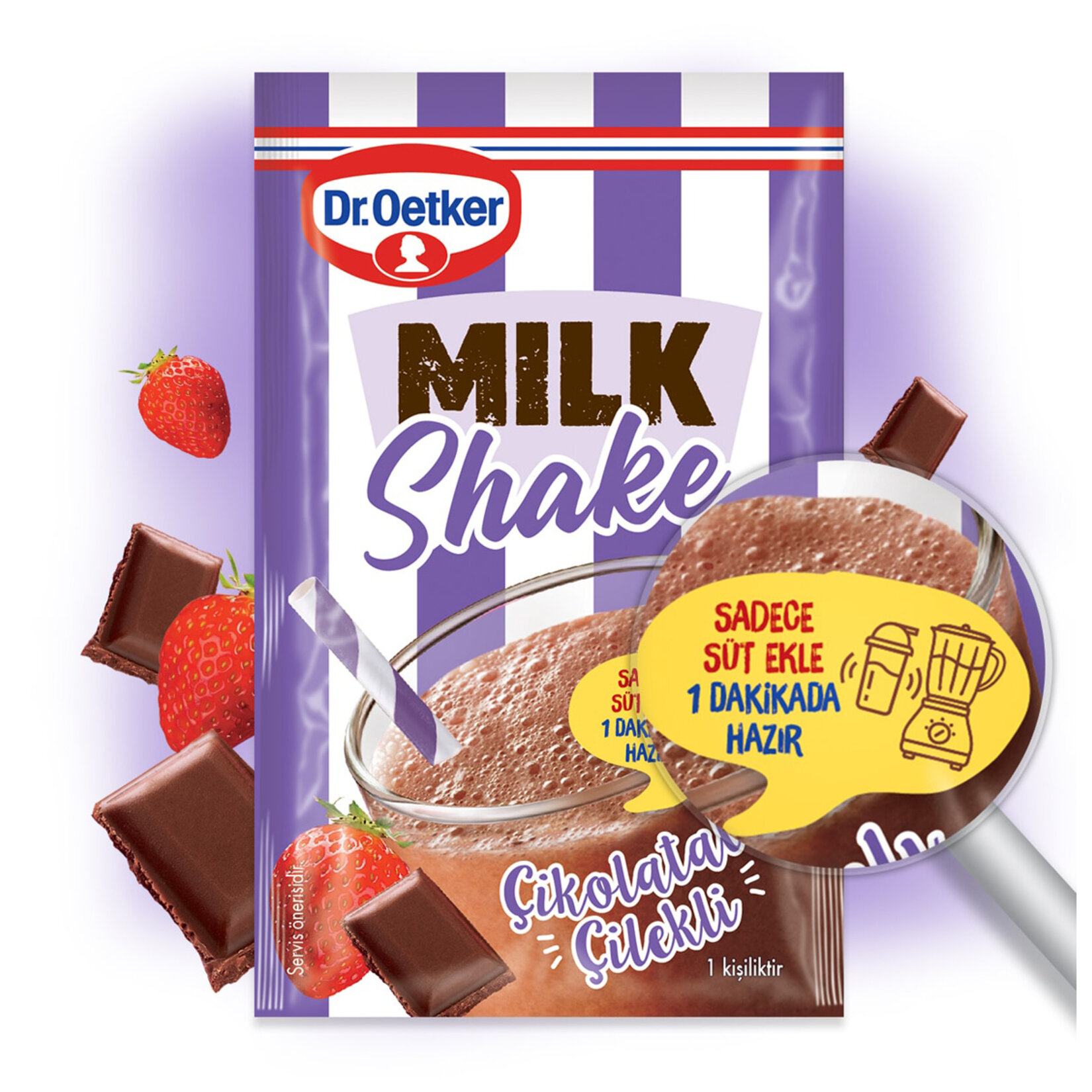 Dr.oetker Mılkshake Toz Kar.çikol.çilek.24g